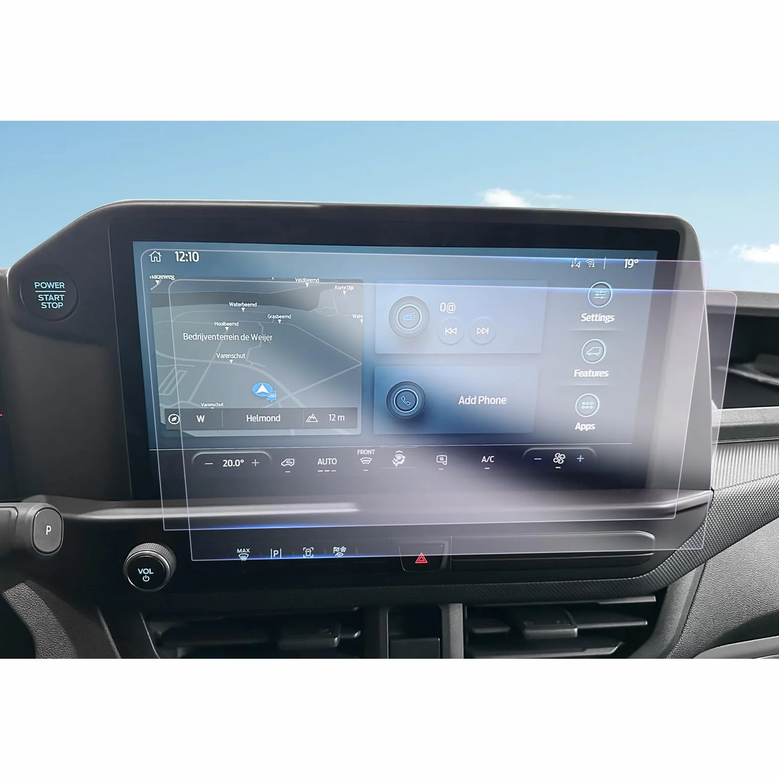 [2 Sztuki] GAFAT Kompatybilny z Ford Tourneo Custom Transit 2024 2025 2026 13" Folia Ochronna do Nawigacji, 13" Nano Folia na SYNC 4 Touchscreen, 6H Odporna na Zarysowania