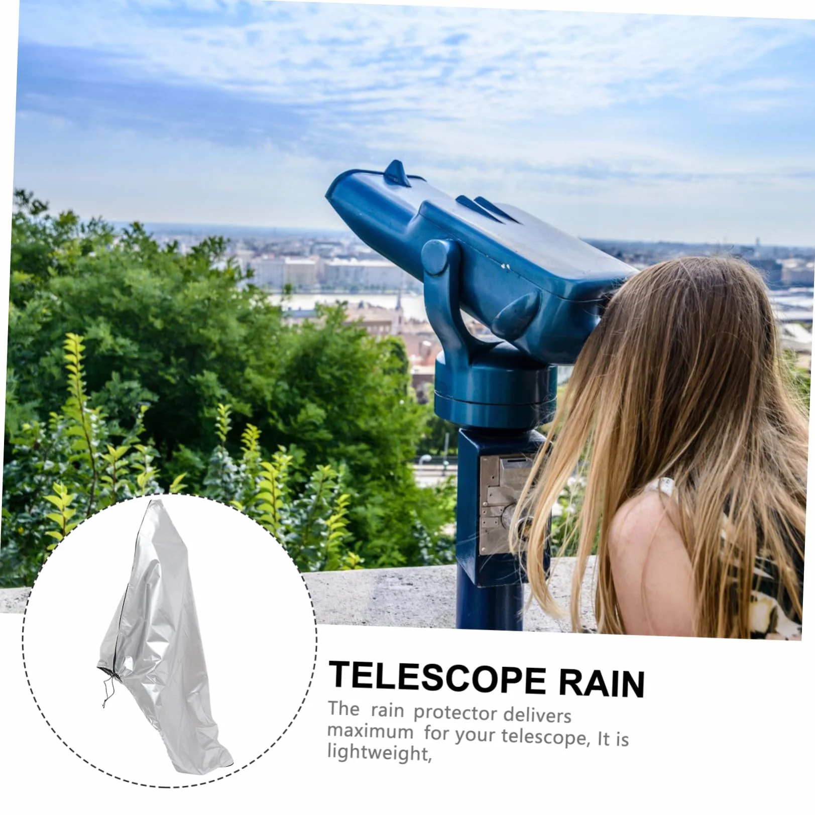 Pokrowiec Na Teleskop 210d Oxford Rain Cover Uv Silver 150x85cm