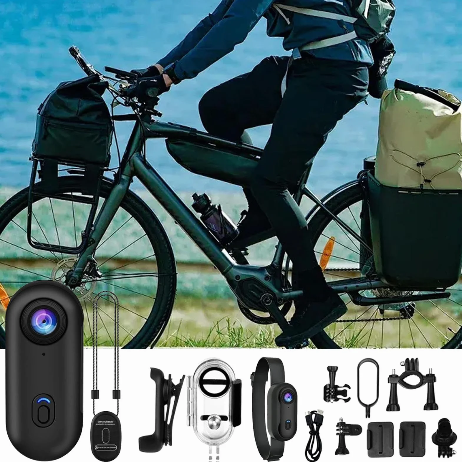 Kamera Na Kciuk Kamera Sportowa Outdoor | Przenośne Urządzenie 1080P, Wodoodporne I Kompaktowe, Do Vlogowania, Dla Motocykla, Roweru, Kolarstwa, Siłowni, Wędrówek,
