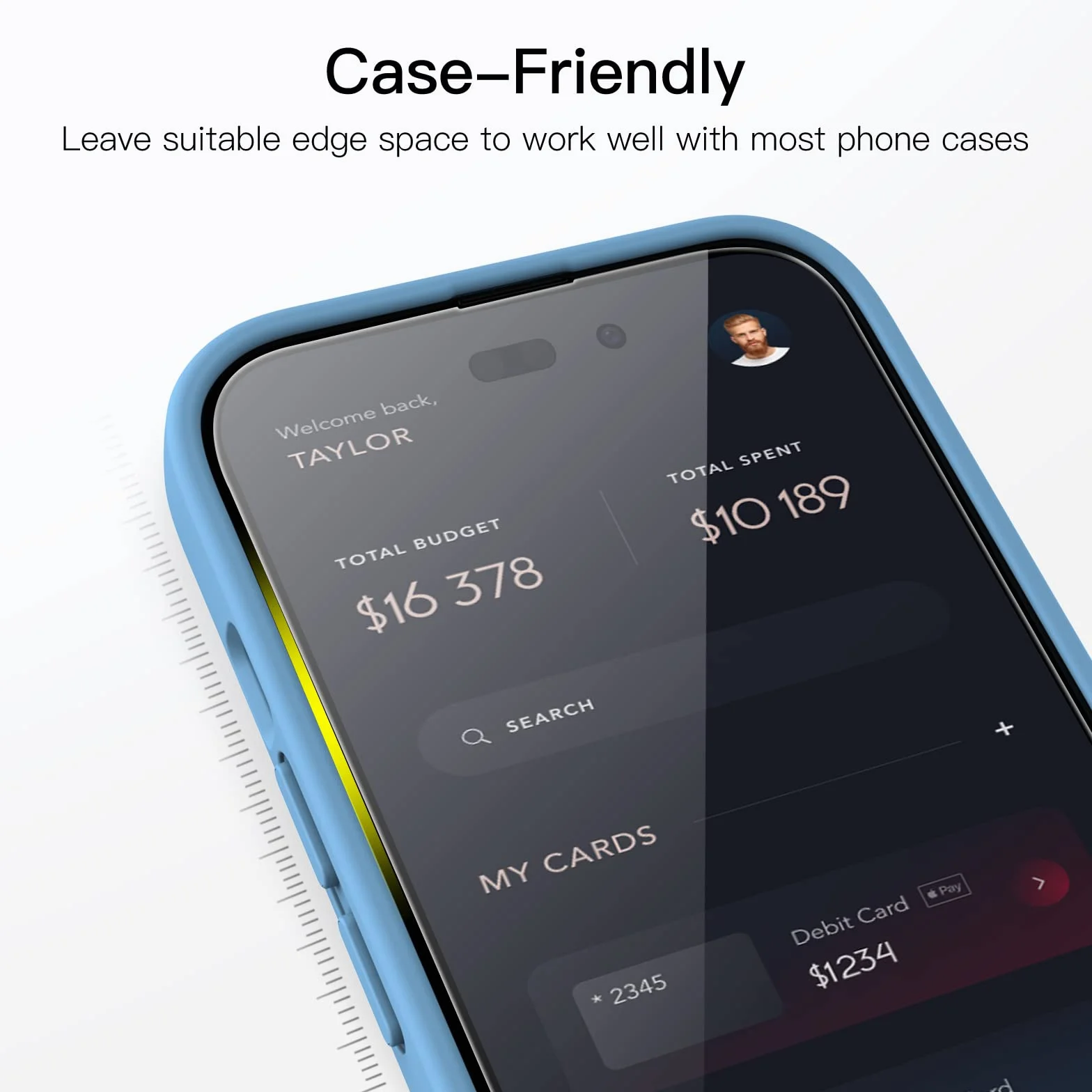 JETech Szkło Hartowane do iPhone 14 Pro 6,1 Cala, 2 Sztuki