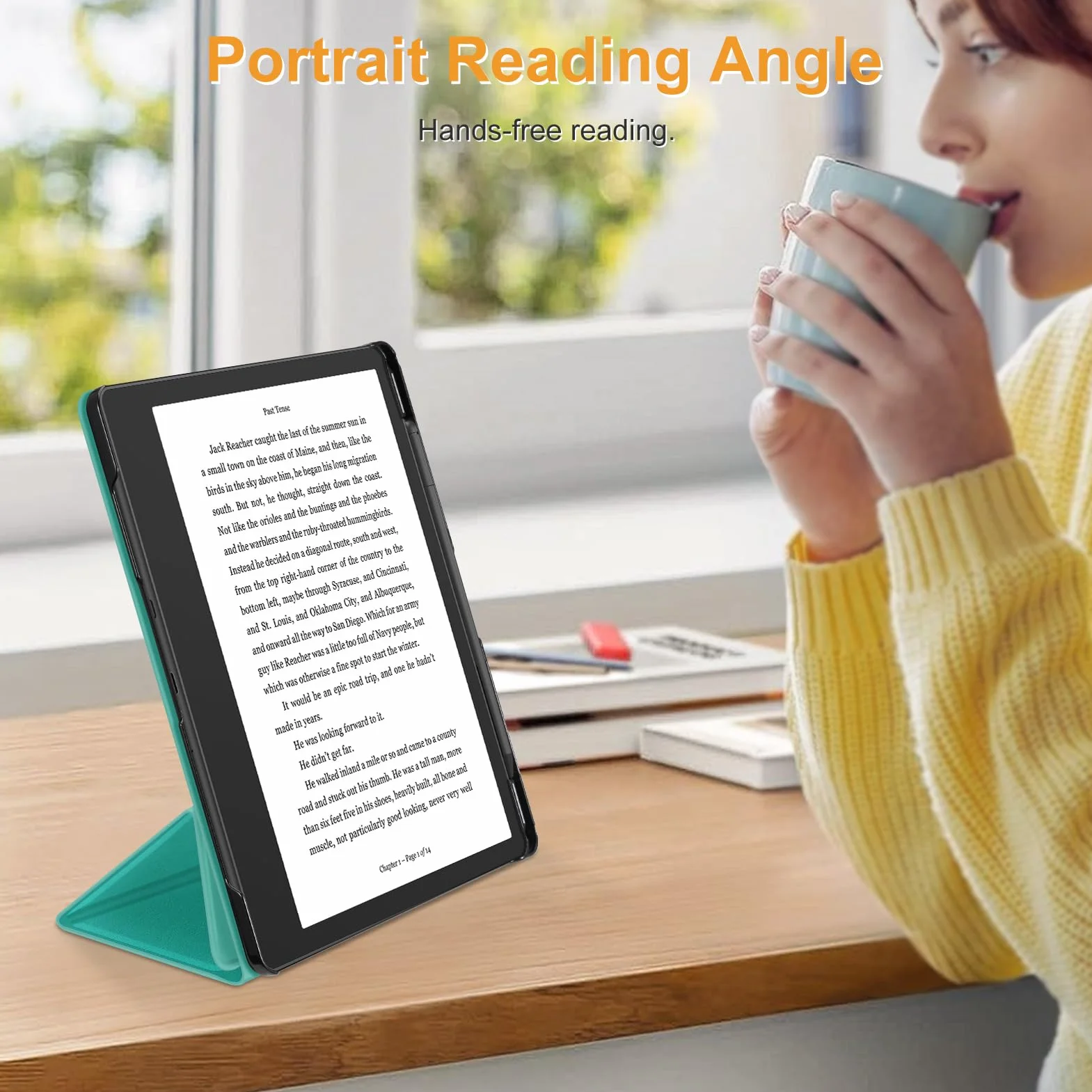 Fintie Etui do Kindle Scribe 2024/2022 - ultra cienkie, lekkie etui z uchwytem na długopis do Kindle Scribe 2024 o przekątnej ekranu 10,2", jadeitowa zieleń