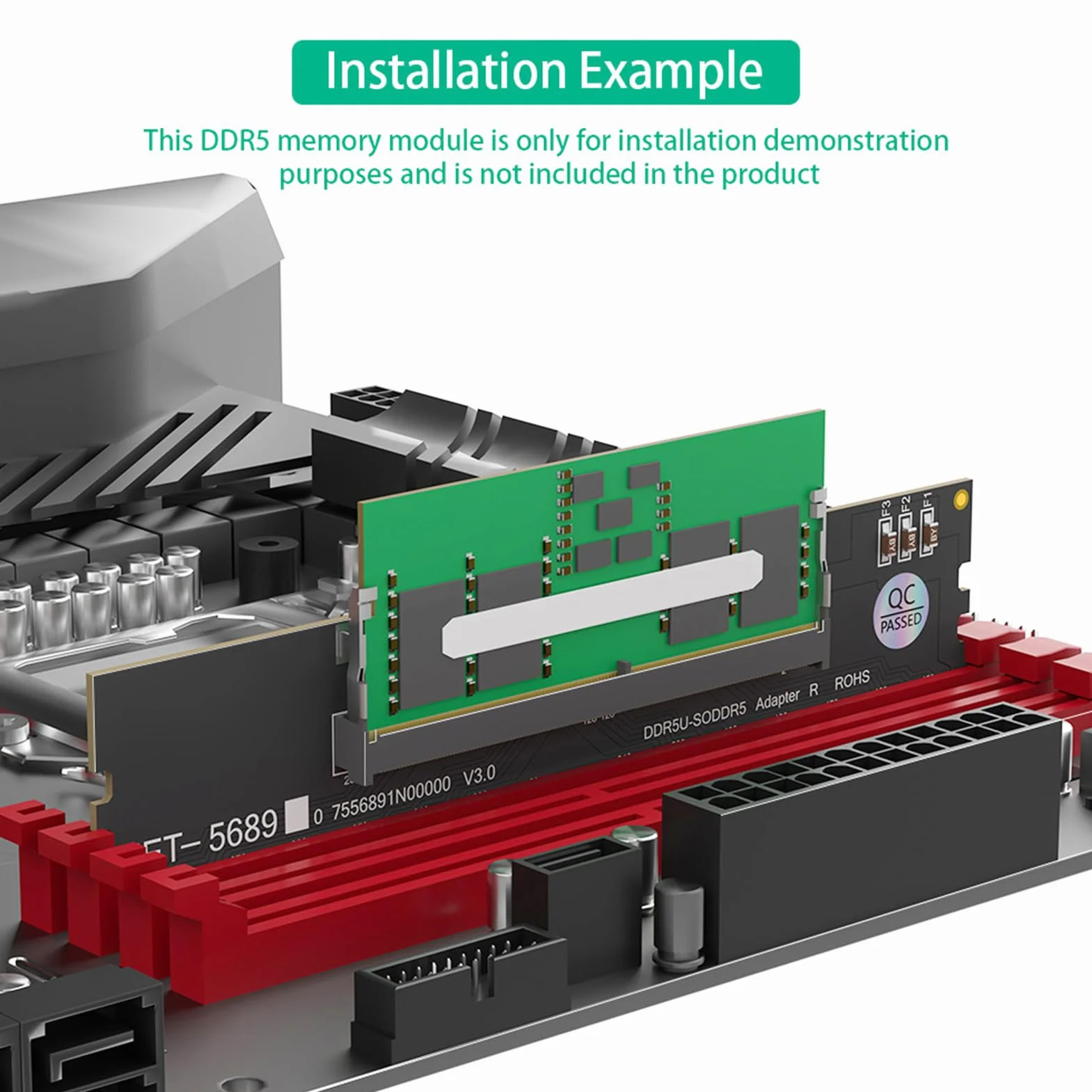 Hyuduo Karta Adaptera DDR5 U DIMM na SO DIMM, Konwerter Pamięci Laptop na Komputer Stacjonarny