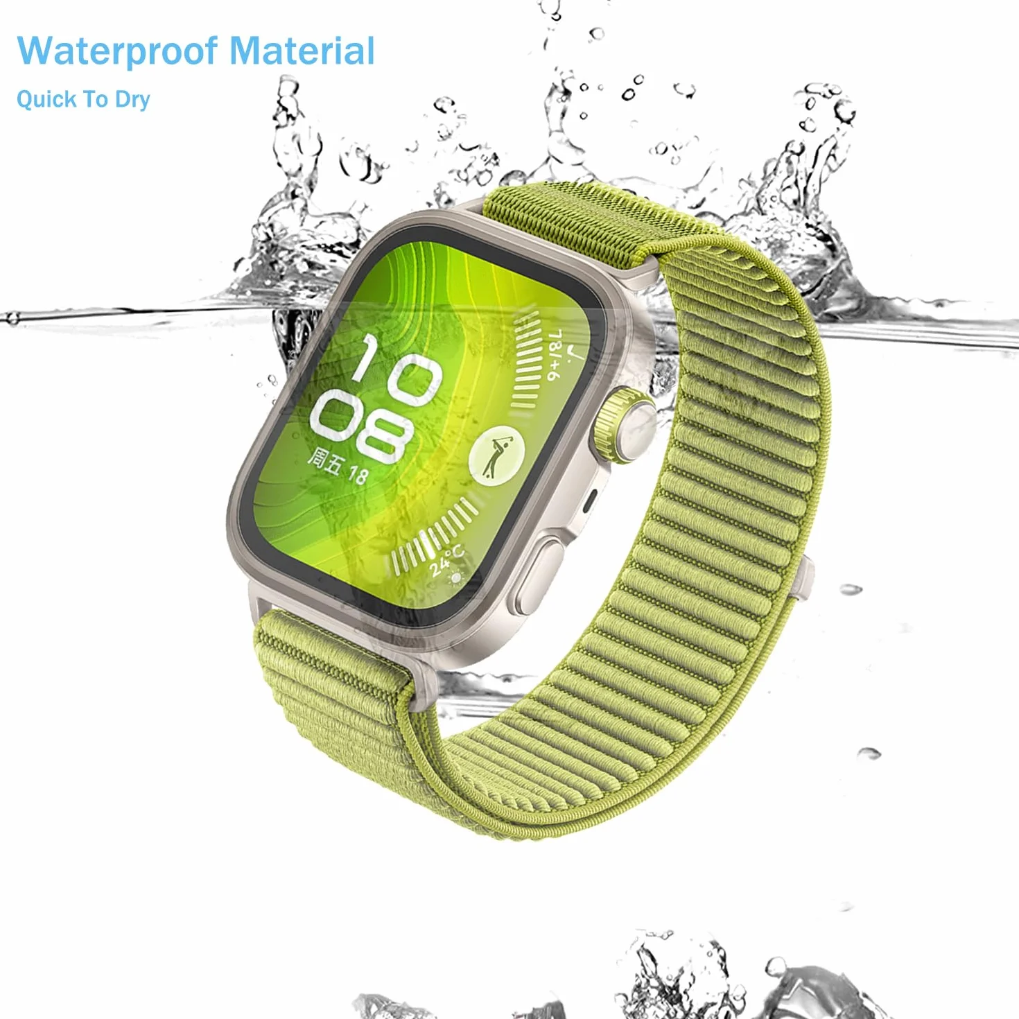 Issinlky Nylonowa opaska kompatybilna z Huawei Watch Fit 4 Pro/4/3, elastyczny pasek sportowy dla Huawei Fit 4 Pro/4/3 Kobiety Mężczyźni