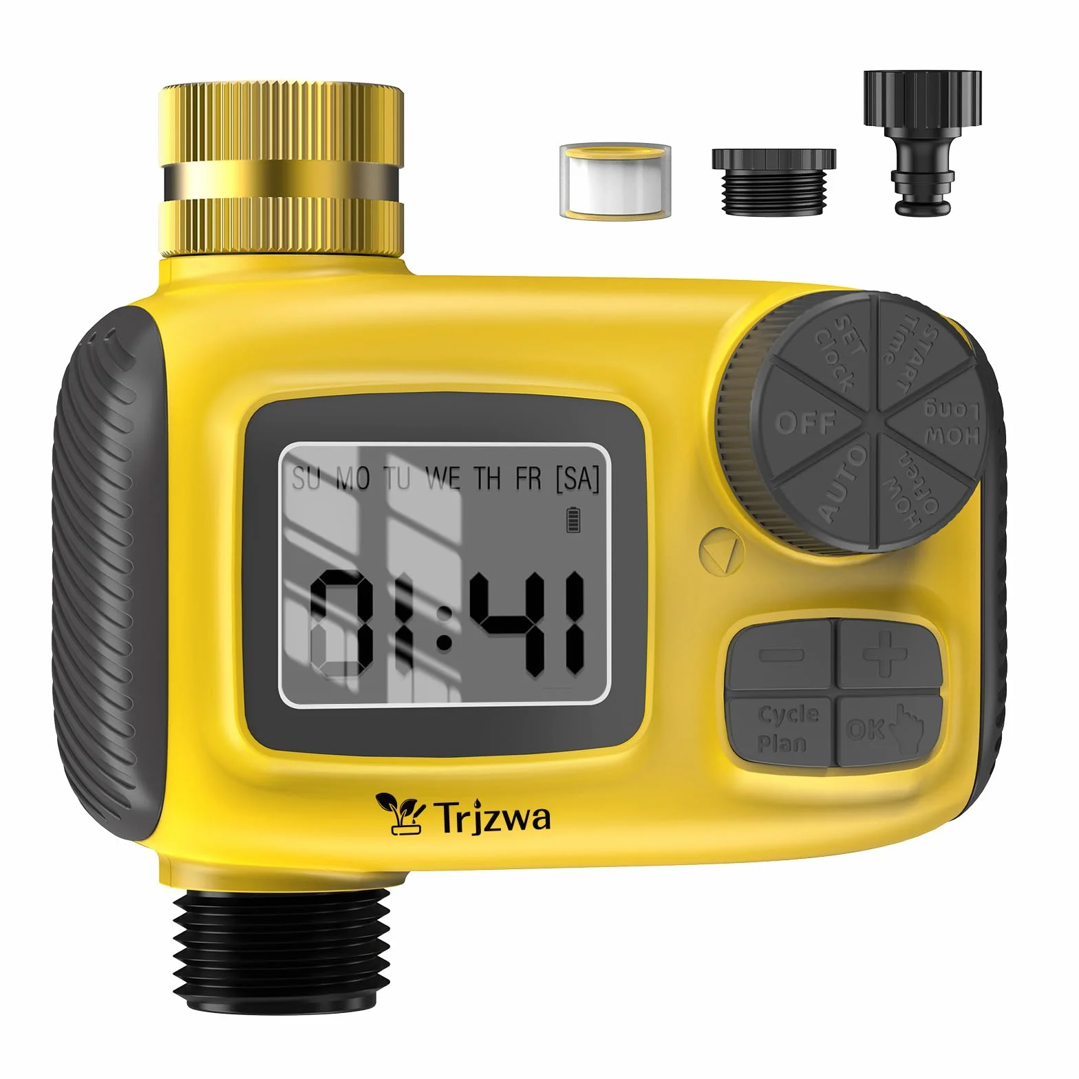 Timer nawadniania z wyświetlaczem LCD Najnowszy system automatycznego nawadniania z 3 niezależnymi programami nawadniania, timer nawadniania posiada funkcję opóźnienia deszczu