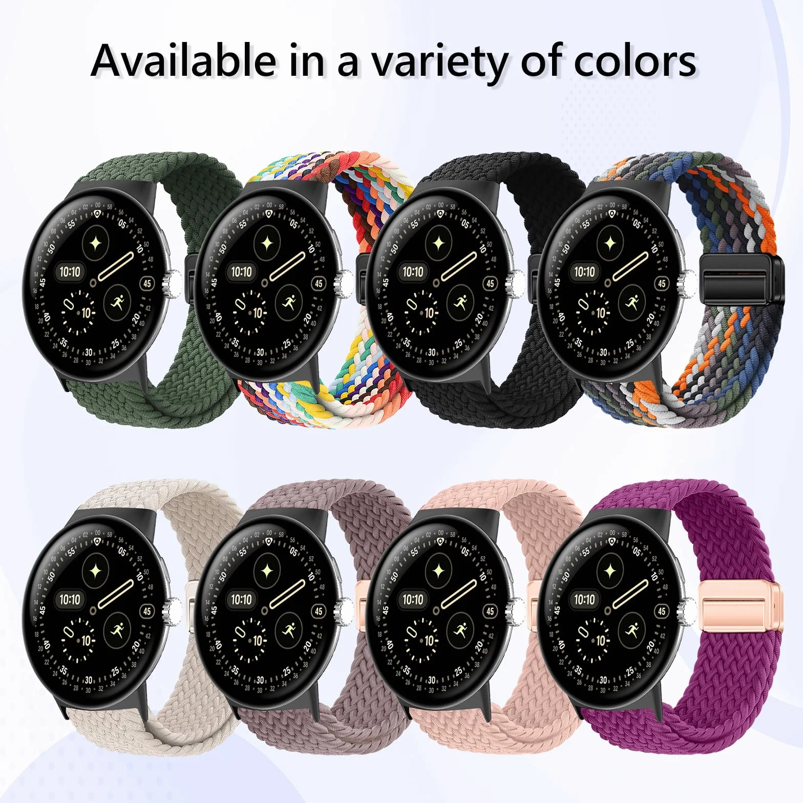 ZoRoll Pasek do zegarka Google Pixel Watch 4 45 mm/Watch3 45 mm, nylonowa bransoletka z szybkim zapięciem