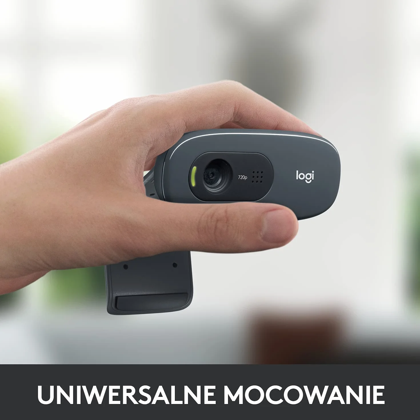 Logitech C270 Kamera Internetowa, Hd 720P, Pole Widzenia 60°, Korekta Ekspozycji, Złącze Usb, Redukcja Szumów, Uniwersalny Uchwyt, PC/Mac/Laptop/Tablet/Chromebook - Czarny