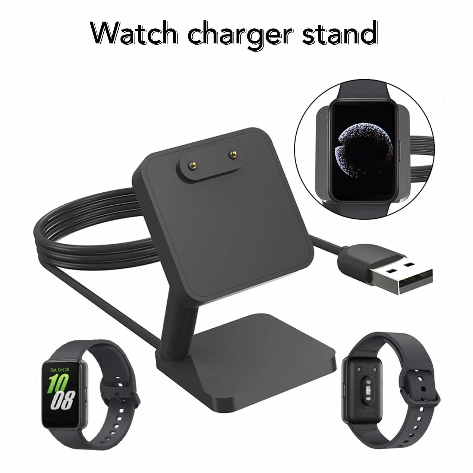 Magnetyczna Podstawa do Ładowania Smartwatch Fit 3, Stacja Ładowania z Kablem 3,3 Stóp