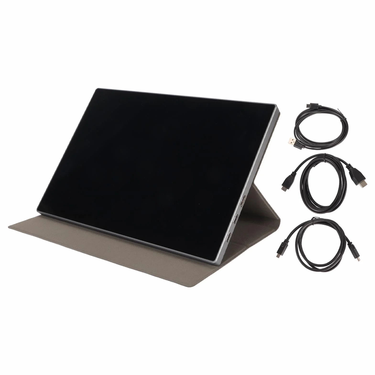 Przenośny Monitor 10,5 Cala, Zewnętrzny Monitor 1080P USB CMonitor do Gier z Ekranem Dotykowym IPS z Etui Ochronnym do Laptopa, Komputera PC, Telefonu, Konsoli PS i Konsoli