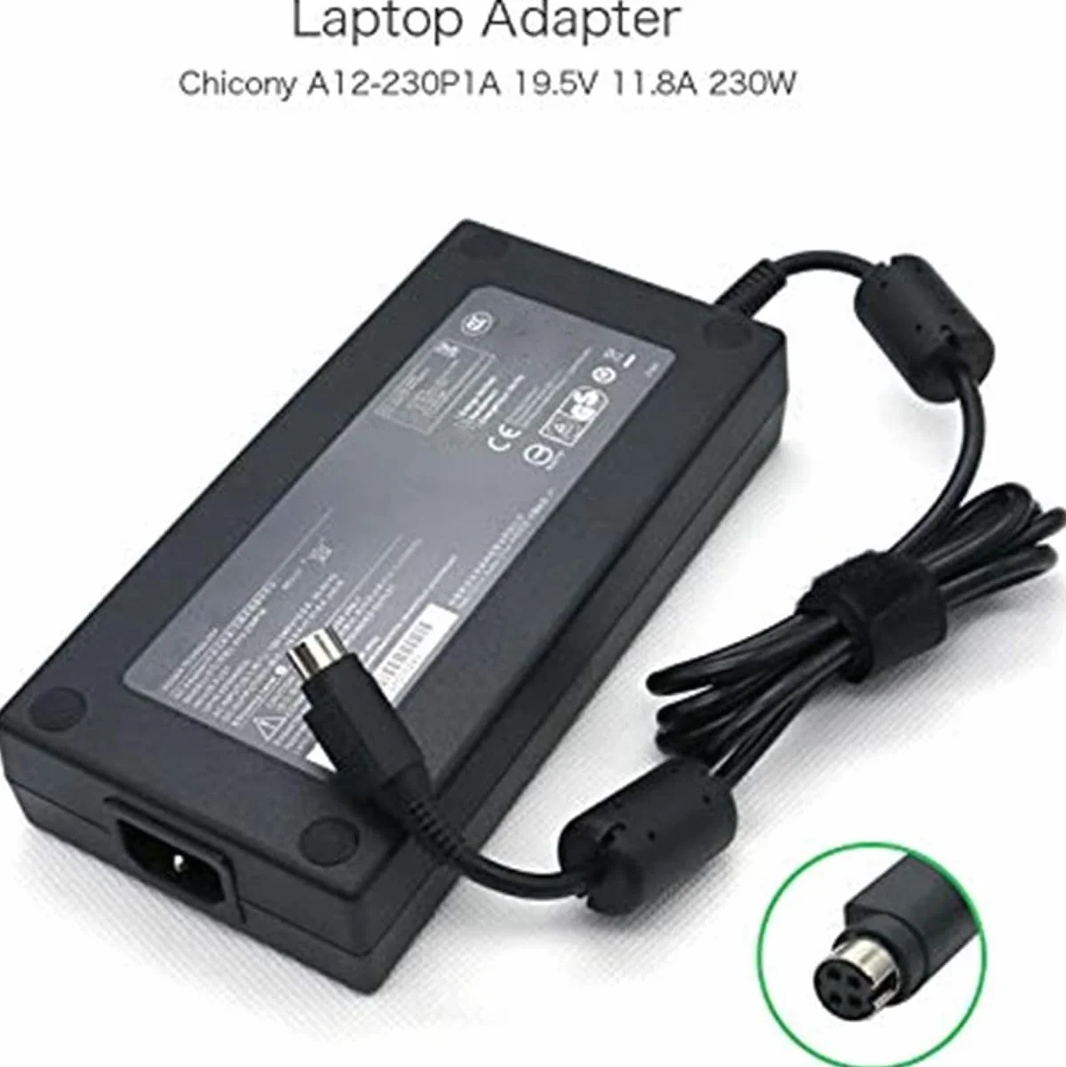 230 W 4-pinowy adapter A12-230P1A A230A003L ADP-230EB T AC ładowarka do laptopa kompatybilna z MSI Trident 3 7RA-084US VR7RD B906 8906 GT83VR VR7RC-020US Gaming ADP-230NADP-EBT (19,5 V 11,8 A)