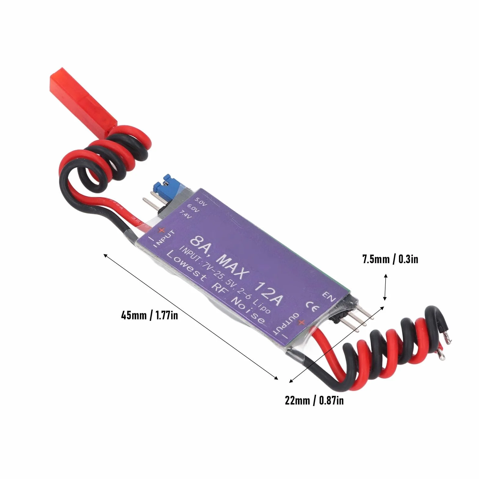 Regulator Napięcia UBEC, Zewnętrzny Regulator Napięcia RC BEC Obniżający Napięcie Moduł UBEC 5 V 6 V 7,4 V 8 A Wyjście 7 V-25,5 V Wejście, Płytka Regulatora Napięcia dla Samolotu