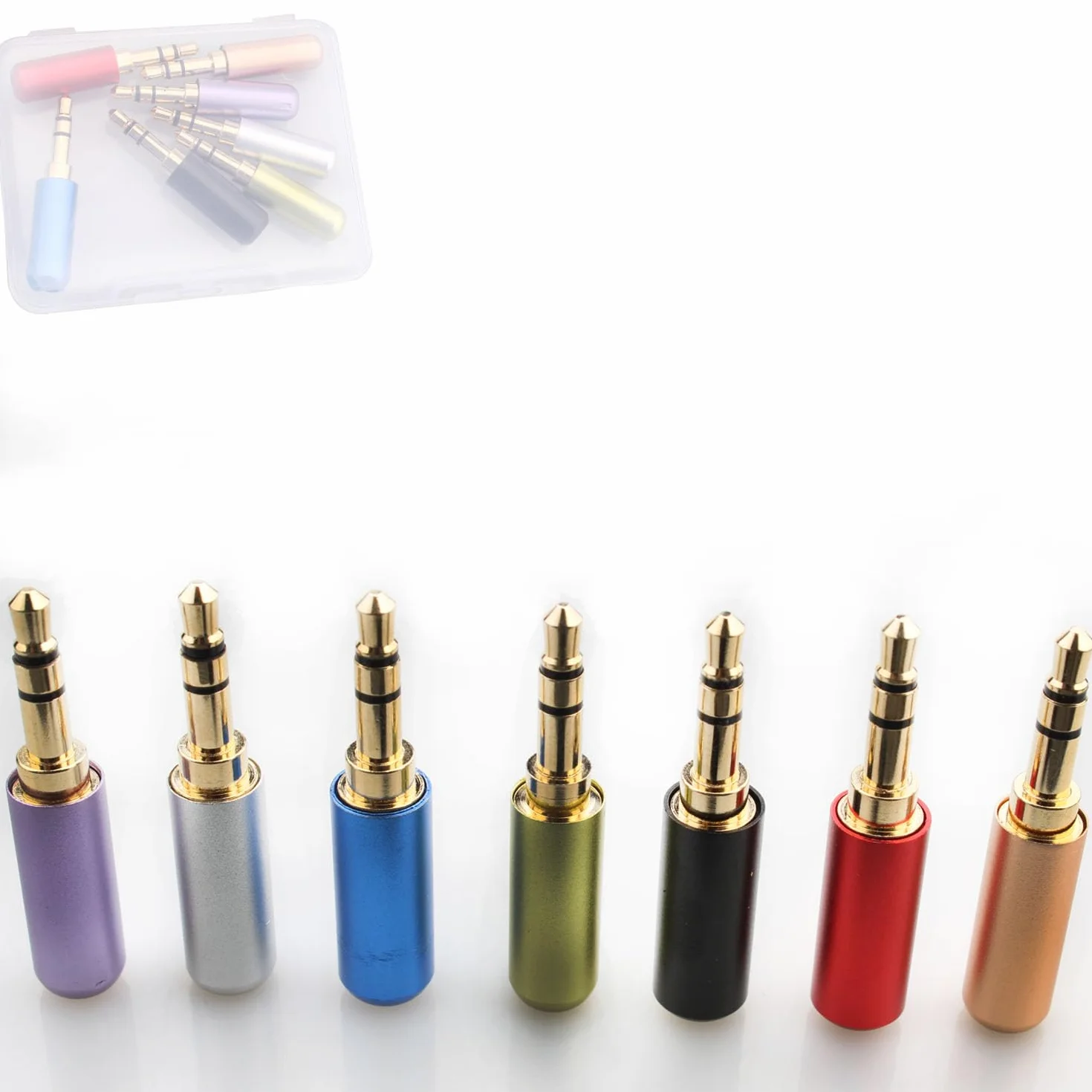 RUNCCI-YUN 7 szt. wtyczek stereo 3,5 mm, gniazdo audio 1/8" typu lutowane 3,5 mm złącze DIY 3,5 mm gniazdo słuchawkowe zamienne gniazdo audio 3,5 metalowa naprawa TRS 3-biegunowa wtyczka męska stereo