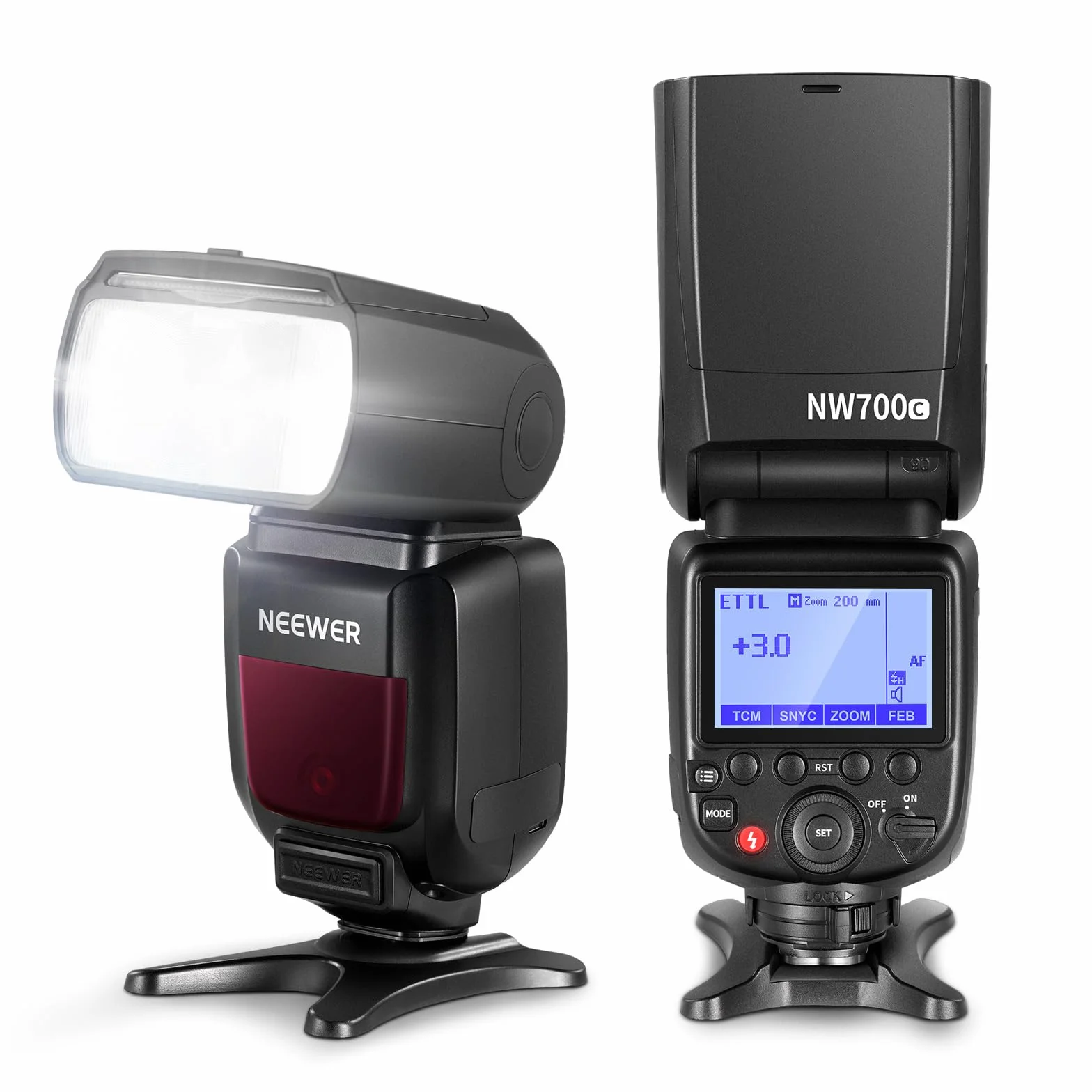 Neewer NW700-C TTL Flash Speedlite kompatybilny z aparatami Canon DSLR, szybka synchronizacja 1/8000s, wyjście 1/1-1/256, funkcja TCM, 230 pełna moc Flash, szybki recykling 0,1-2,7 s, baterie nie są