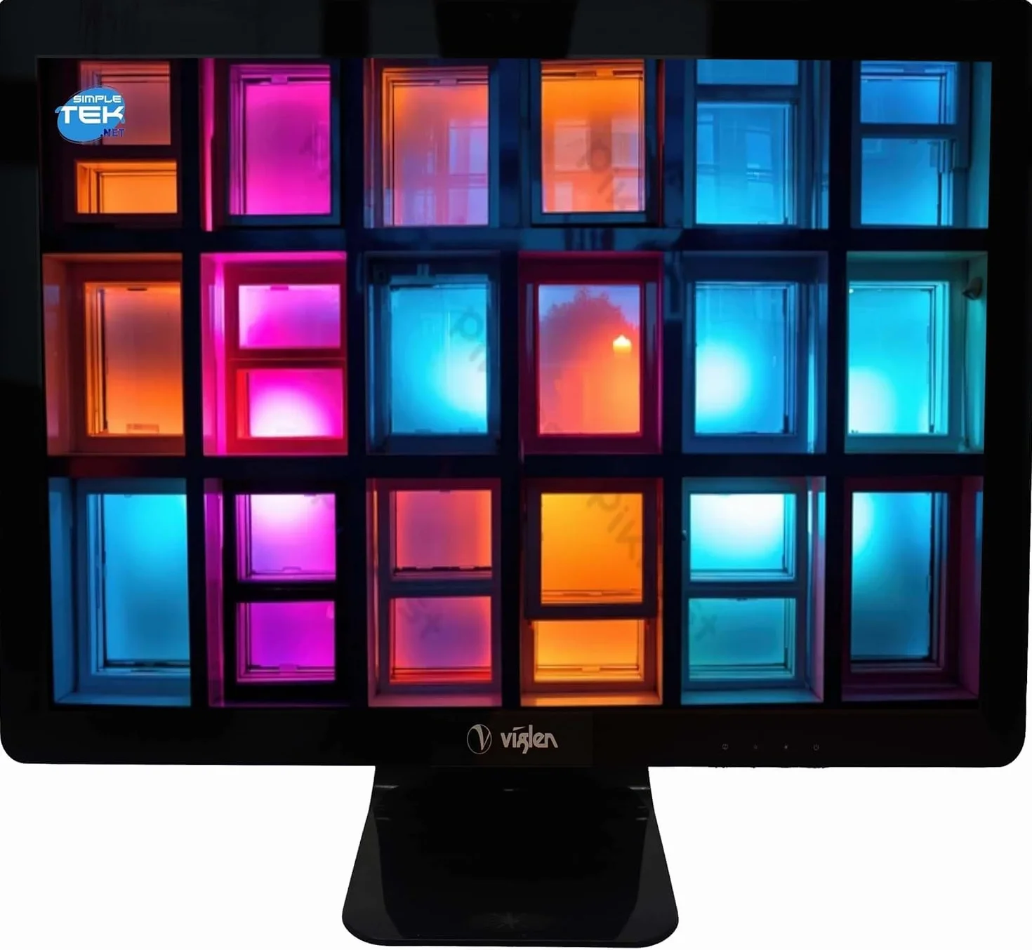 SIMPLETEK All in one PC 23", Full HD i3, 8 GB, 120 GB, Windows 11 Pro AiO, z kamerą internetową i wbudowanymi głośnikami, HDMI i bezprzewodowym zestawem myszy i klawiatury (odnowiony)