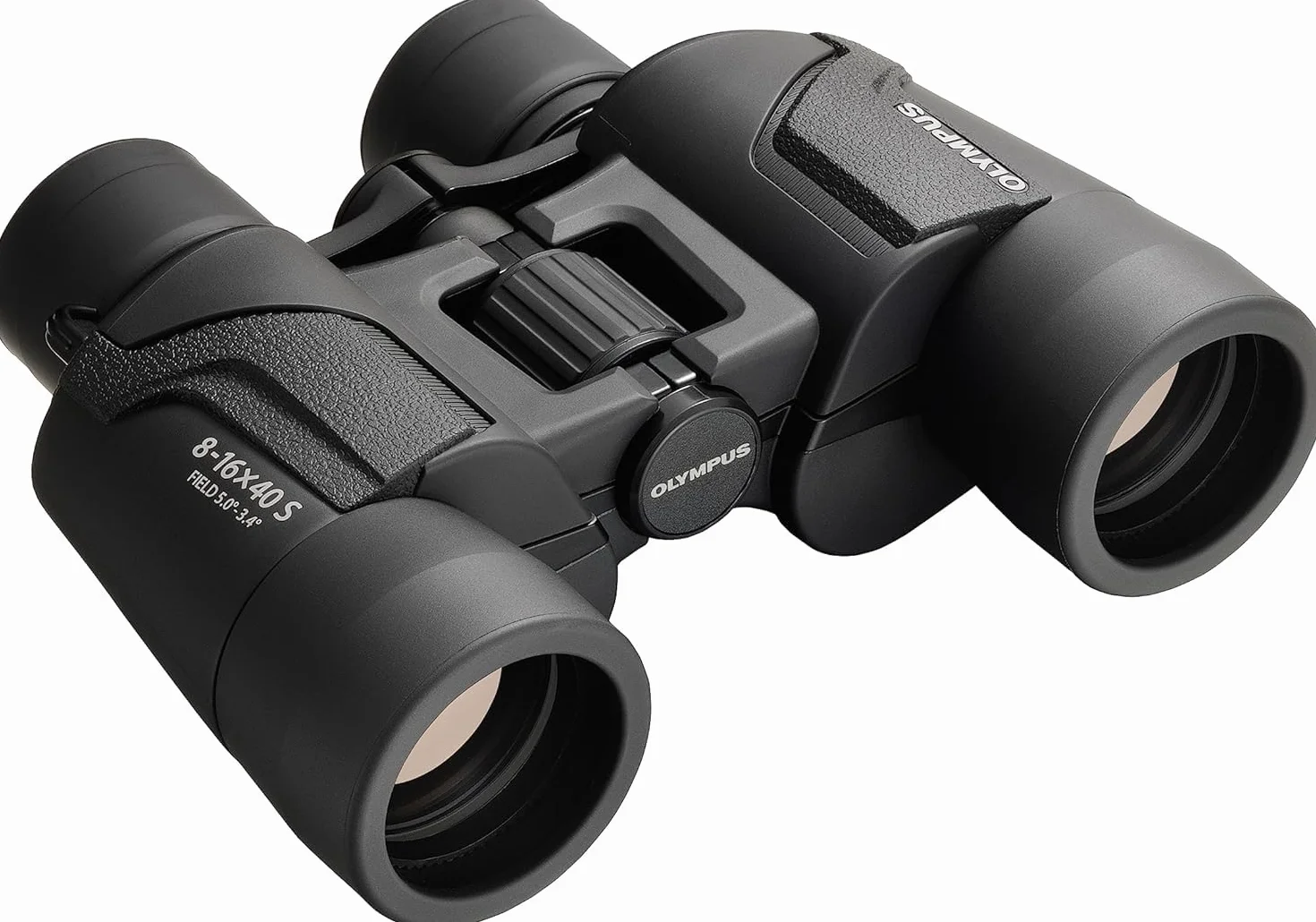 Olympus Lornetka 8-16x40 S - Zoom Porro do Przyrody i Sportu, Czarna | Uniwersalna lornetka z płynnym przybliżeniem, obiektyw 40 mm, szerokie pole widzenia oraz lekka i wytrzymała konstrukcja.