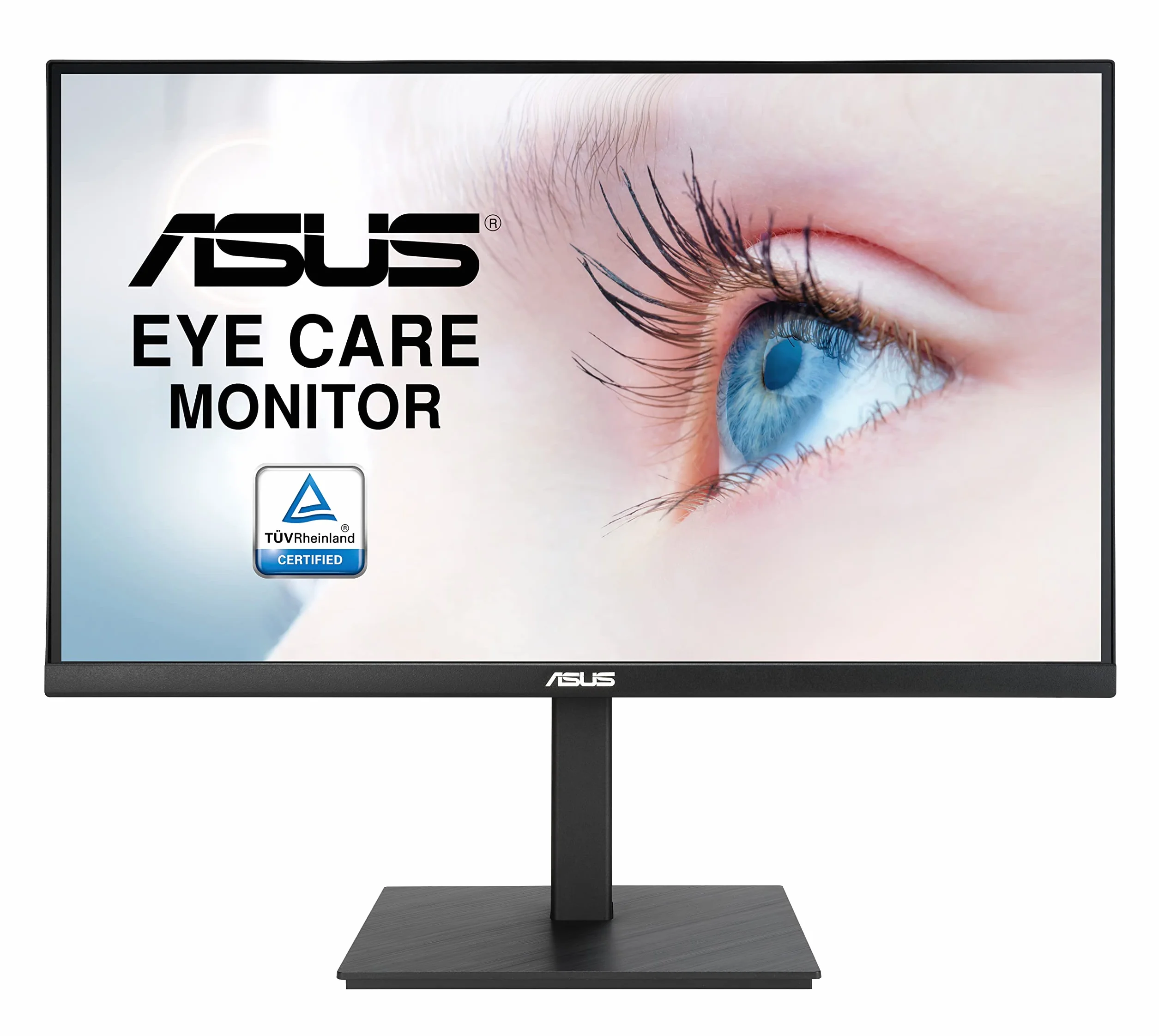 ASUS Eye Care VA27AQSB | 27-calowy monitor WQHD | bez ramek, ergonomiczny, nie migotania, filtr niebieskiego światła, adapter Sync | 75 Hz, 16:9 IPS, 2560 x 1440 | DisplayPort, HDMI, hub USB