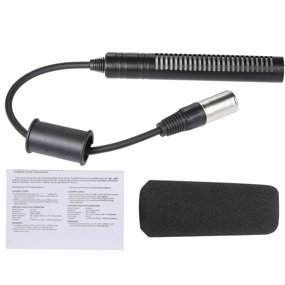 Andoer Mikrofon kondensatorowy stereo XLR kompatybilny z kamerami Sony Panosonics nagrywanie wideo rozmowa kwalifikacyjna fotografia