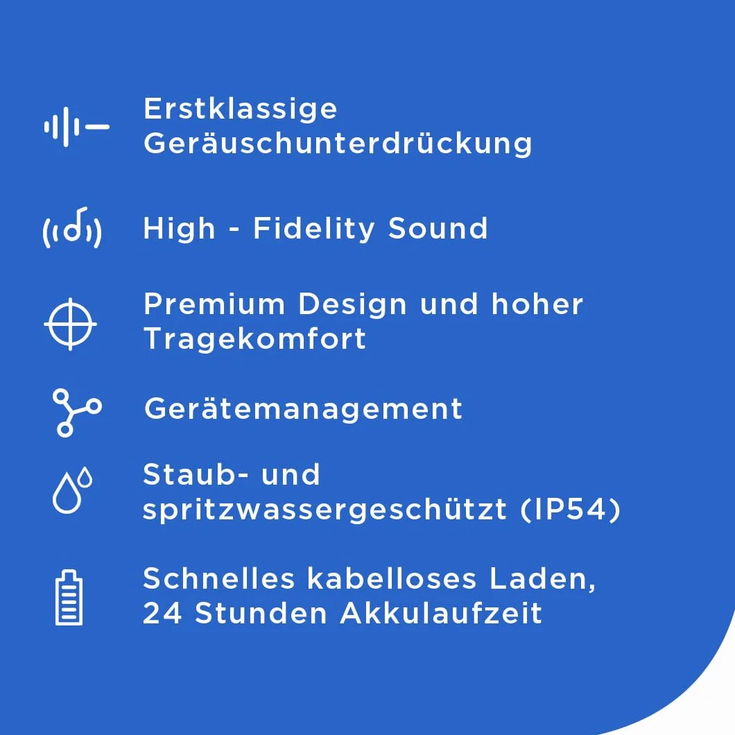 Libratone Air+ 3 True bezprzewodowe słuchawki douszne z aktywną redukcją szumów (dźwięk Hi-Fi, akumulator 24 h, ANC, redukcja szumów, IP54, Bluetooth 5.2) (czarne)