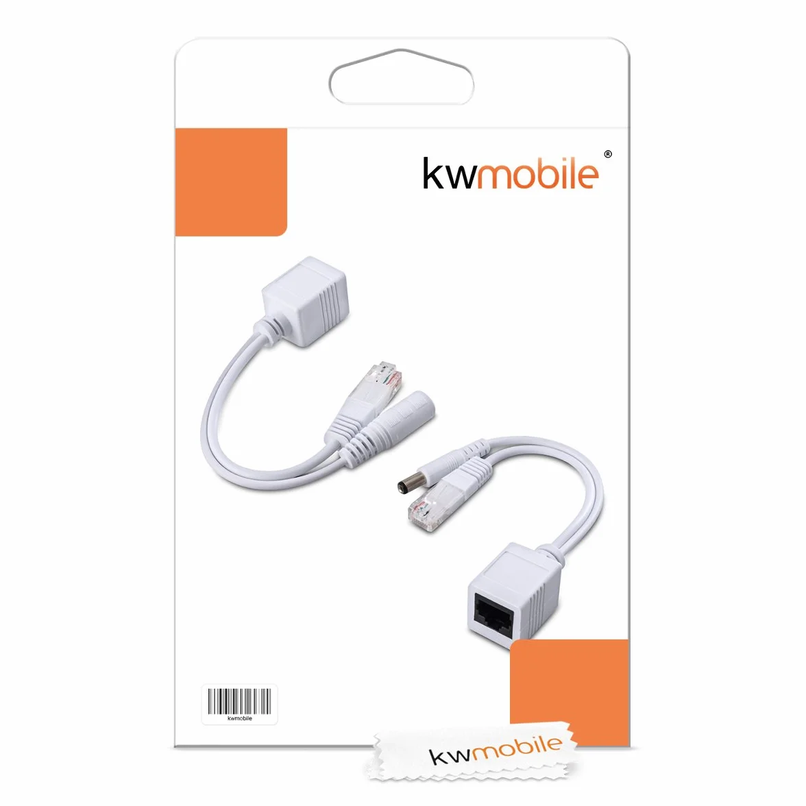 kwmobile Pasywny adapter PoE zestaw kabli Power over Ethernet wtryskiwacz PoE rozdzielacz PoE RJ45