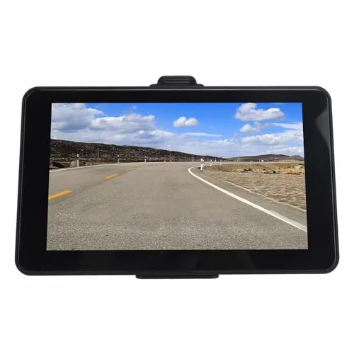 Nawigator GPS, 7-calowy Ekran Dotykowy HD Nawigacja GPS ze Wskazówkami Głosowymi dla Win CE6.0, 256MB R AM 8GB ROM, Przenośny System GPS dla Samochodów Ciężarowych Autobusów