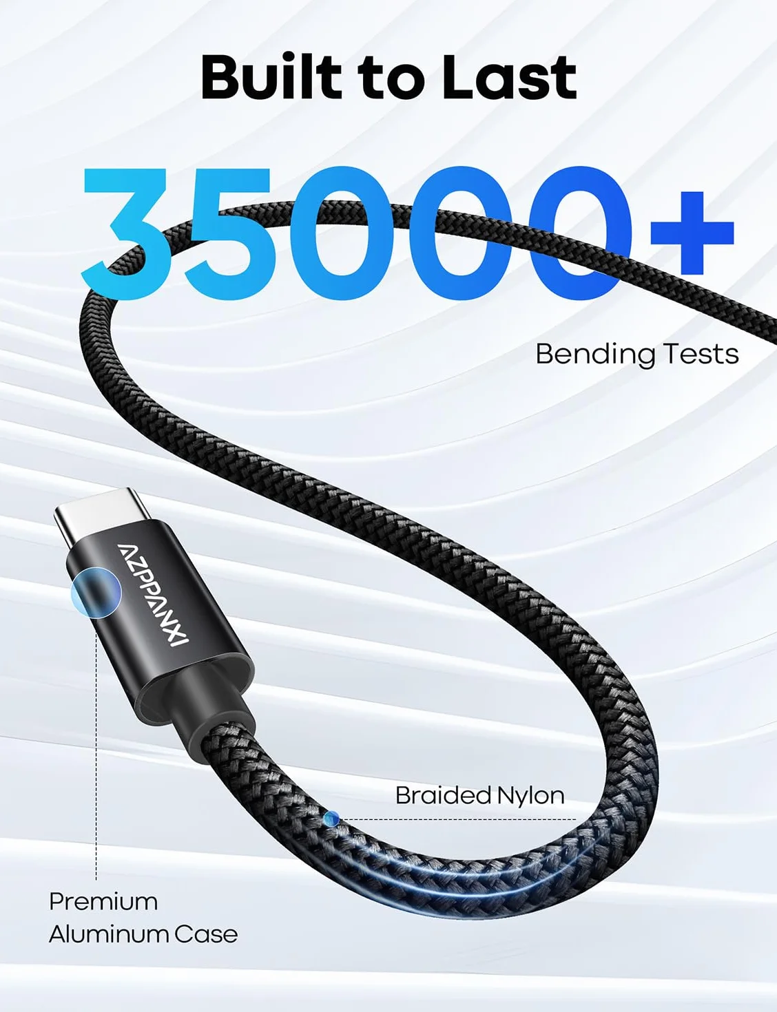 Długi kabel USB C o długości 6,1 m, trwały podwójny pleciony nylon, kabel USB A do USB C, kabel do szybkiego ładowania, kompatybilny z iPhone 15 Pro Max, Samsung Galaxy Moto LG i innymi urządzeniami