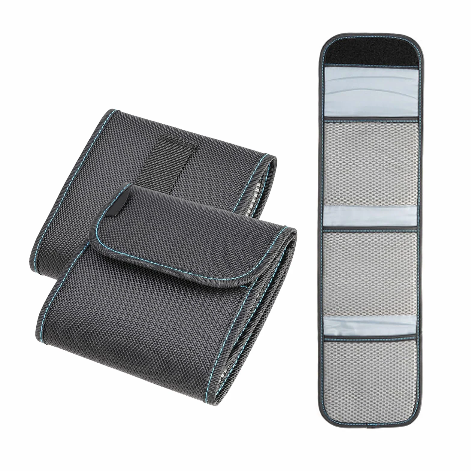 Etui na Filtr Obiektywu 95 mm, 3-kieszonkowy Futerał na Filtr Aparatu, na Pasek, CPL UV ND 95 mm i Kwadratowy 100x100 mm