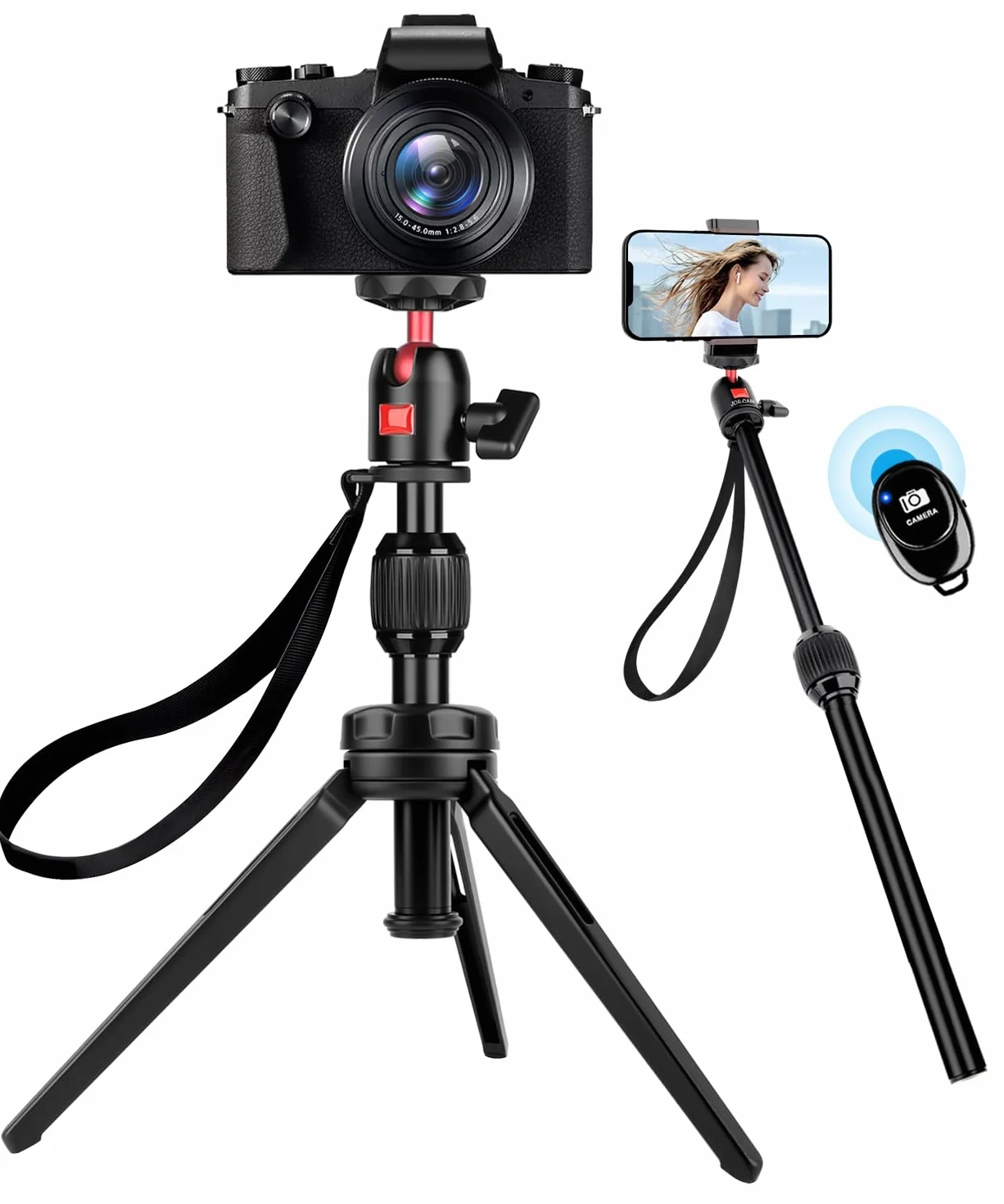 JOILCAN Mini do aparatu, przenośny biurkowy z stopa aluminiowego, regulowana głowica kulowa 360°, ręczny do iPhone'a, Canon G7X Mark i Sony, obciążenie 4 kg