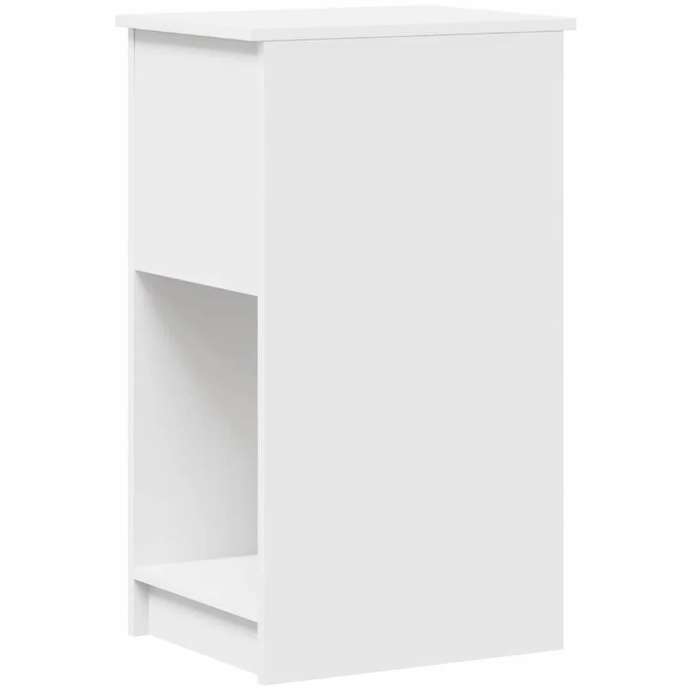 Biała szafka na komputer 35 x 45 x 77 cm z szufladą, szafka na komputer z materiału drewnopochodnego z otwartą półką na obudowę komputera i półkę, szafka na biurko do biura domowego i