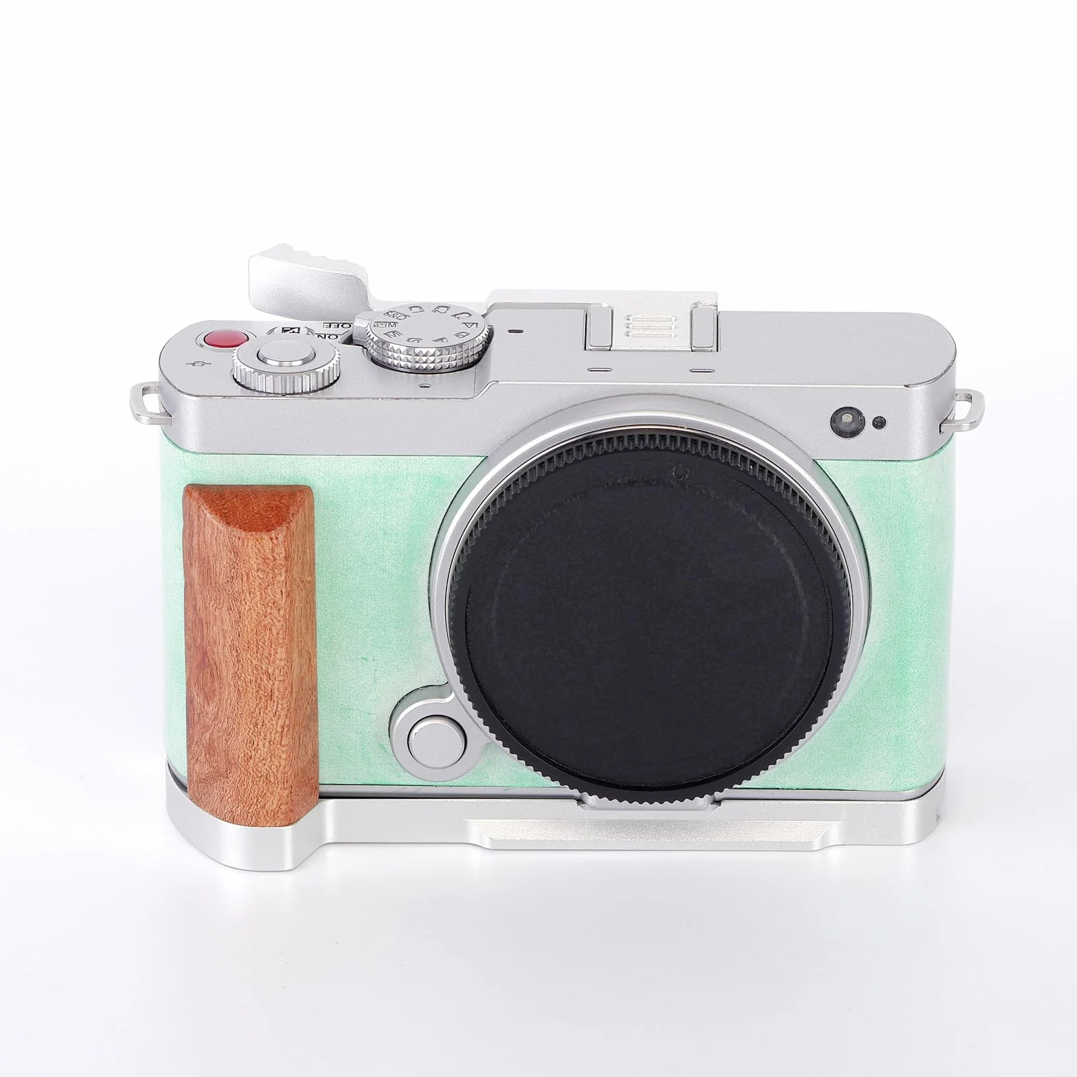 Metalowy uchwyt na kciuki do Panasonic Lumix S9, uchwyt na kciuk ze stopu aluminium z osłoną gorącej stopki, podpórka kciuka, uchwyt do akcesoriów do aparatu Lumix S9, srebrny