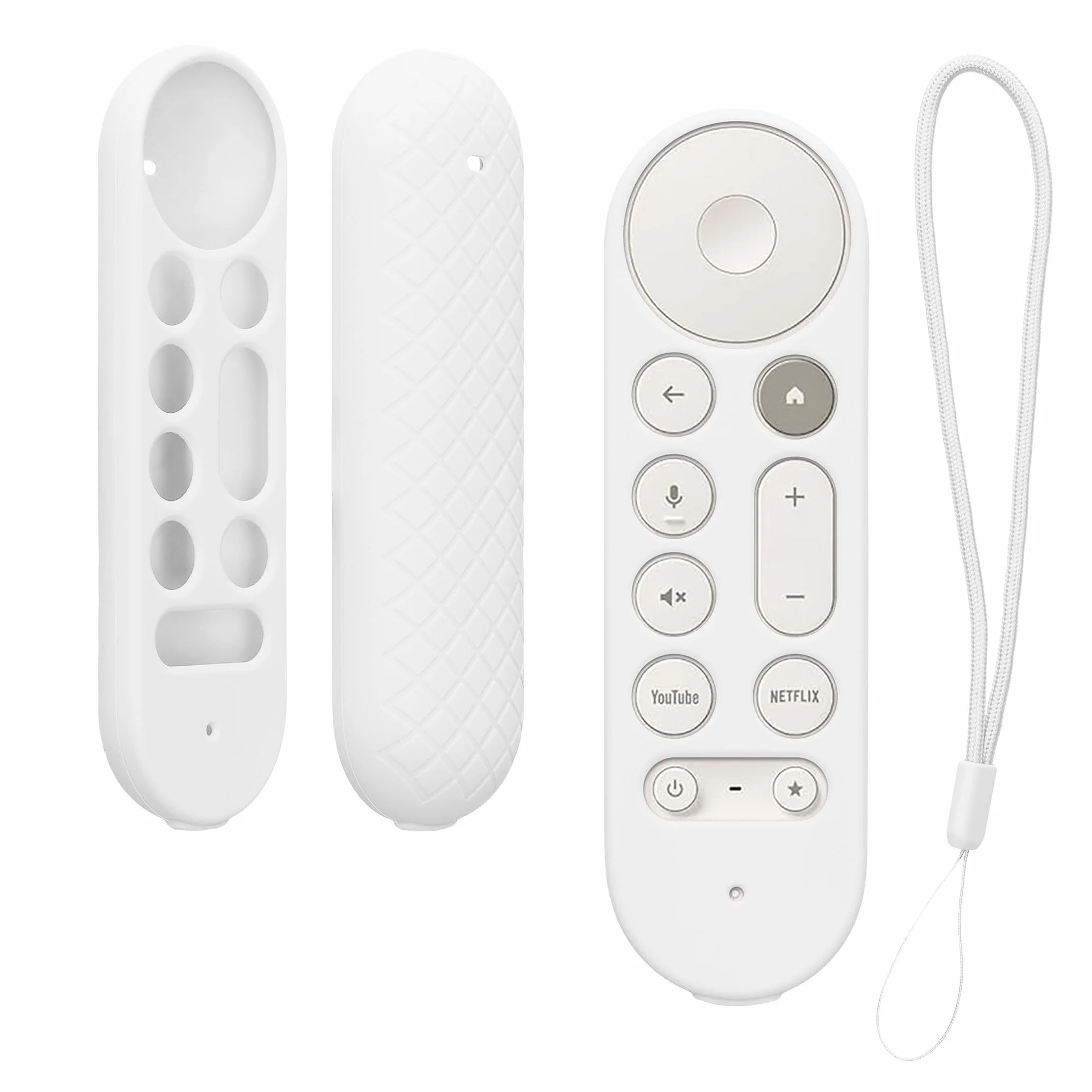 kwmobile Etui do pilota Google TV Streamer 4K Case - silikonowe białe