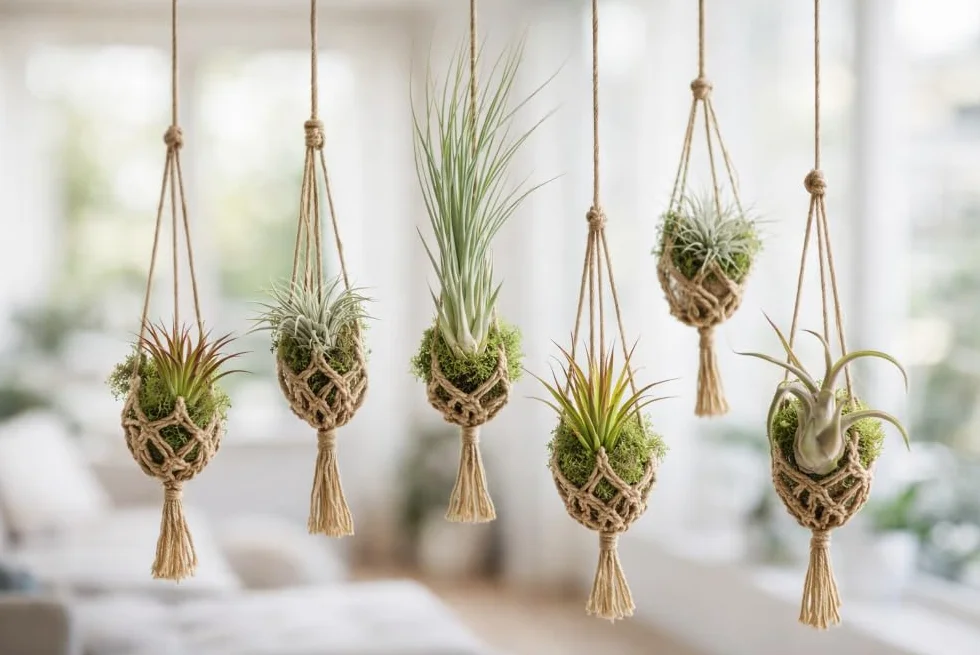 Tillandsien mix 5 sztuk EXTRA T. fuchsii var gracilis Air Plants łatwe w pielęgnacji naturalna dekoracja