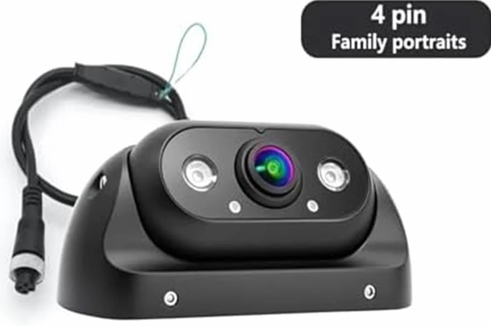 Tylna kamera samochodowa Kamera tylna Cvbs Ahd 1080P Samochód, dla monitorowania autobusów ciężarowych Night Vision Cofanie 12-24 V(BLACK 4 PIN)