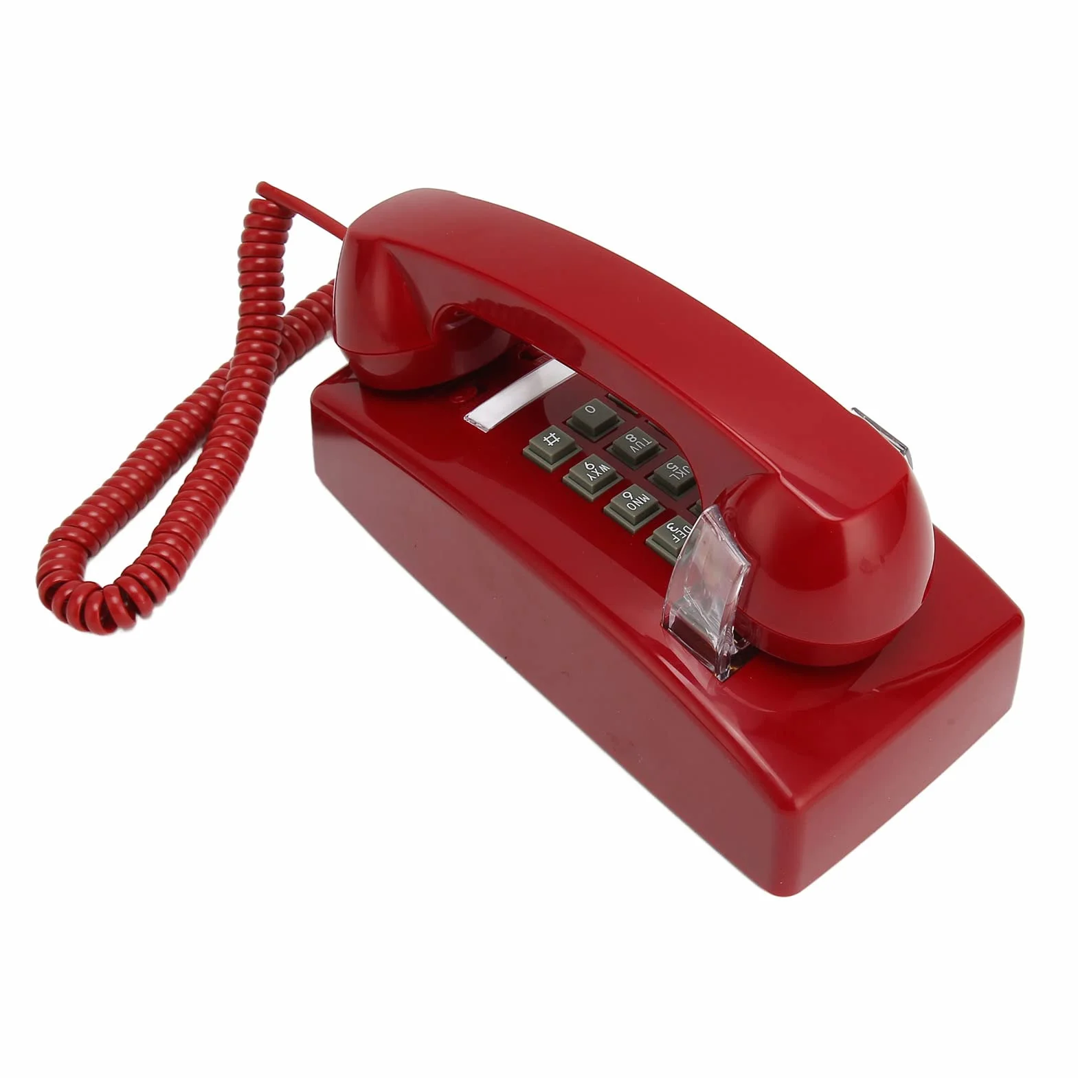 KIMISS Telefon ścienny w Stylu Retro w Starym Stylu – Wodoodporny Telefon Przewodowy z regulacją Głośności w Słuchawce, Klasyczna Konstrukcja do Montażu na ścianie do Użytku w Domu, Biurze i Hotelu