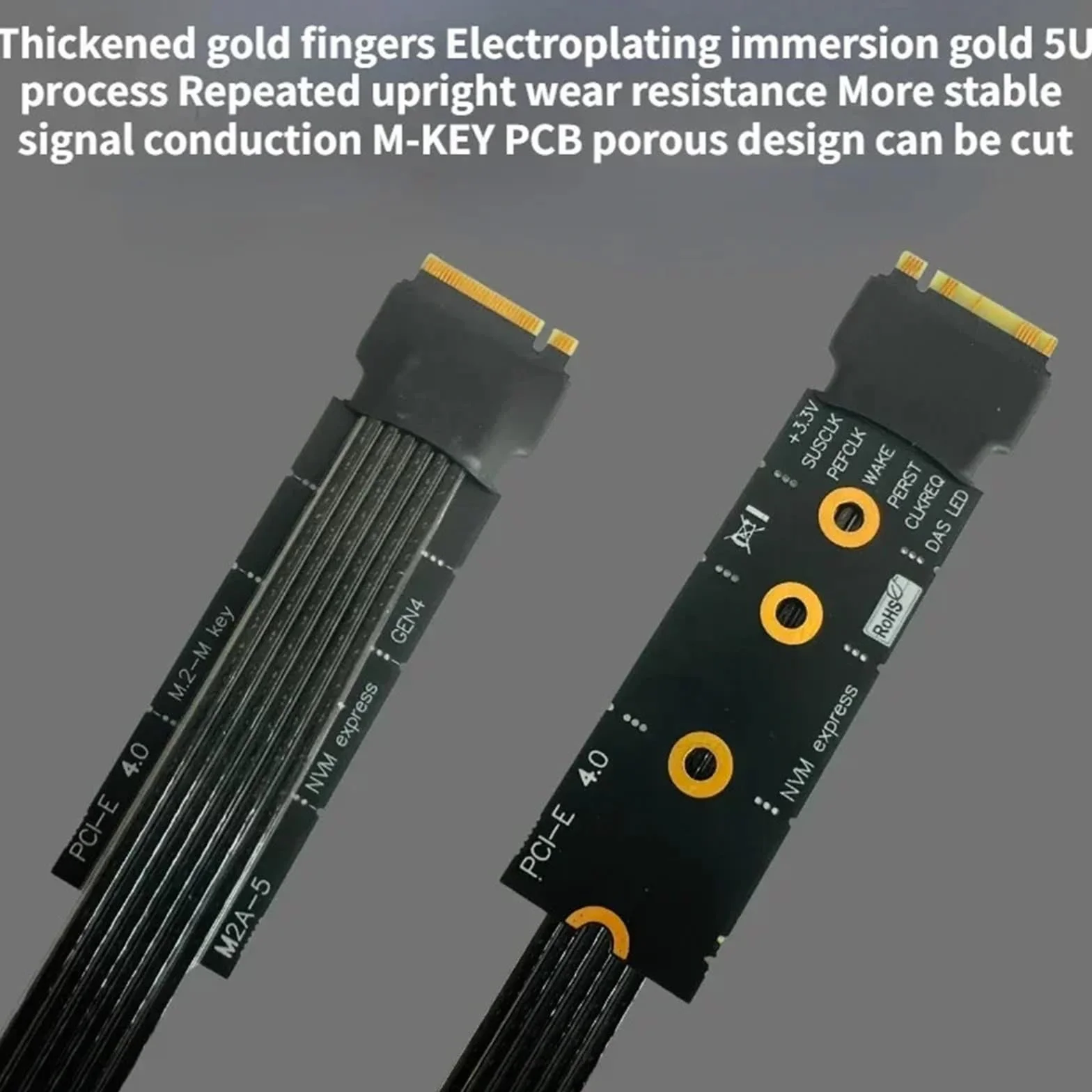 64 Gbps M.2 NVMe do PCIE x16 4.0 Graphics GPU Adapter Kabel M.2 M Key-M SSD do PCI-E 4.0 X4 ES CPU Riser Jumper Extender