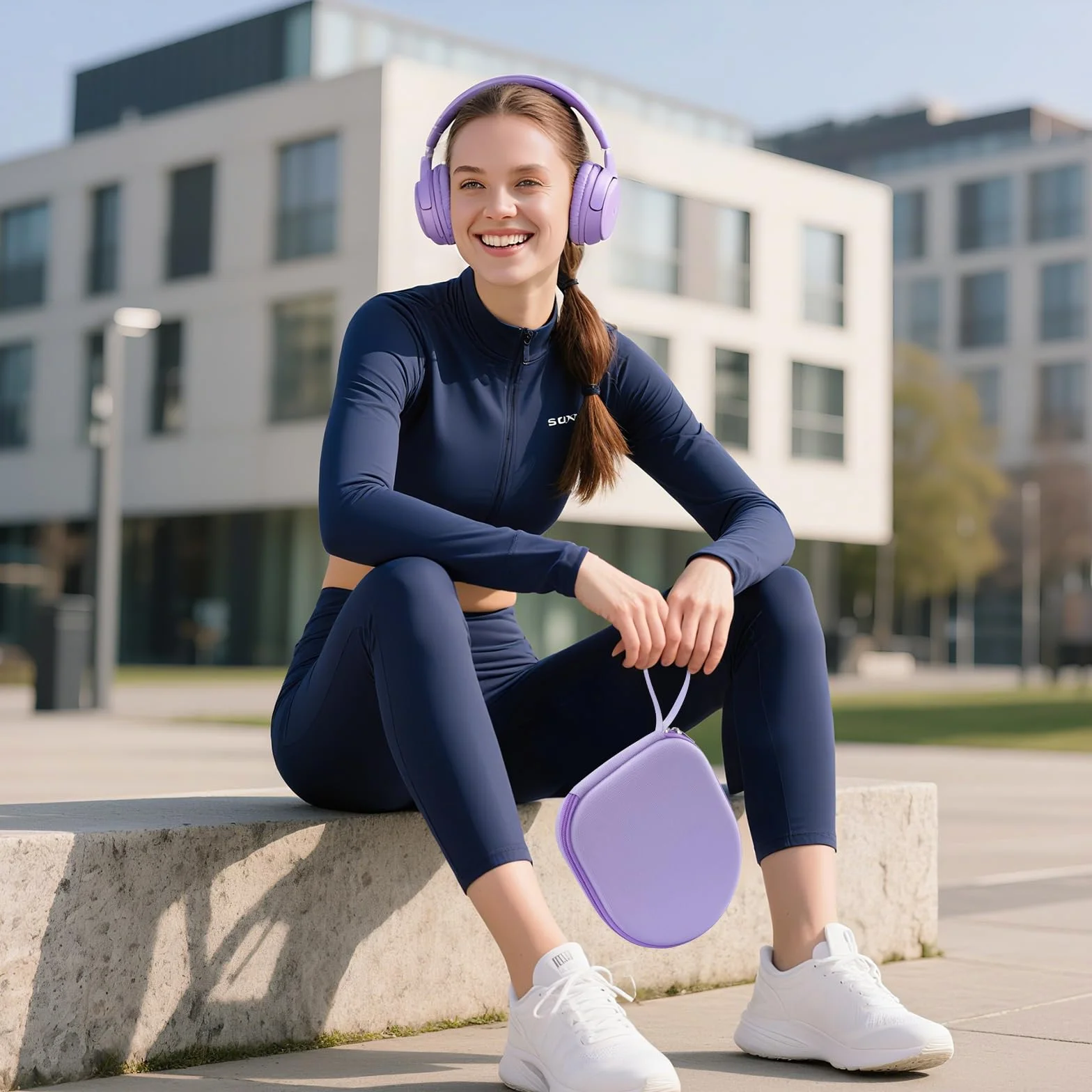 Etui kompatybilne z JBL Tune 510BT 520BT 500 720 BT 770 NC 760 NC, Sony WH-CH520 WH-CH720N, Noise Cancelling Wireless Headset (fioletowe)