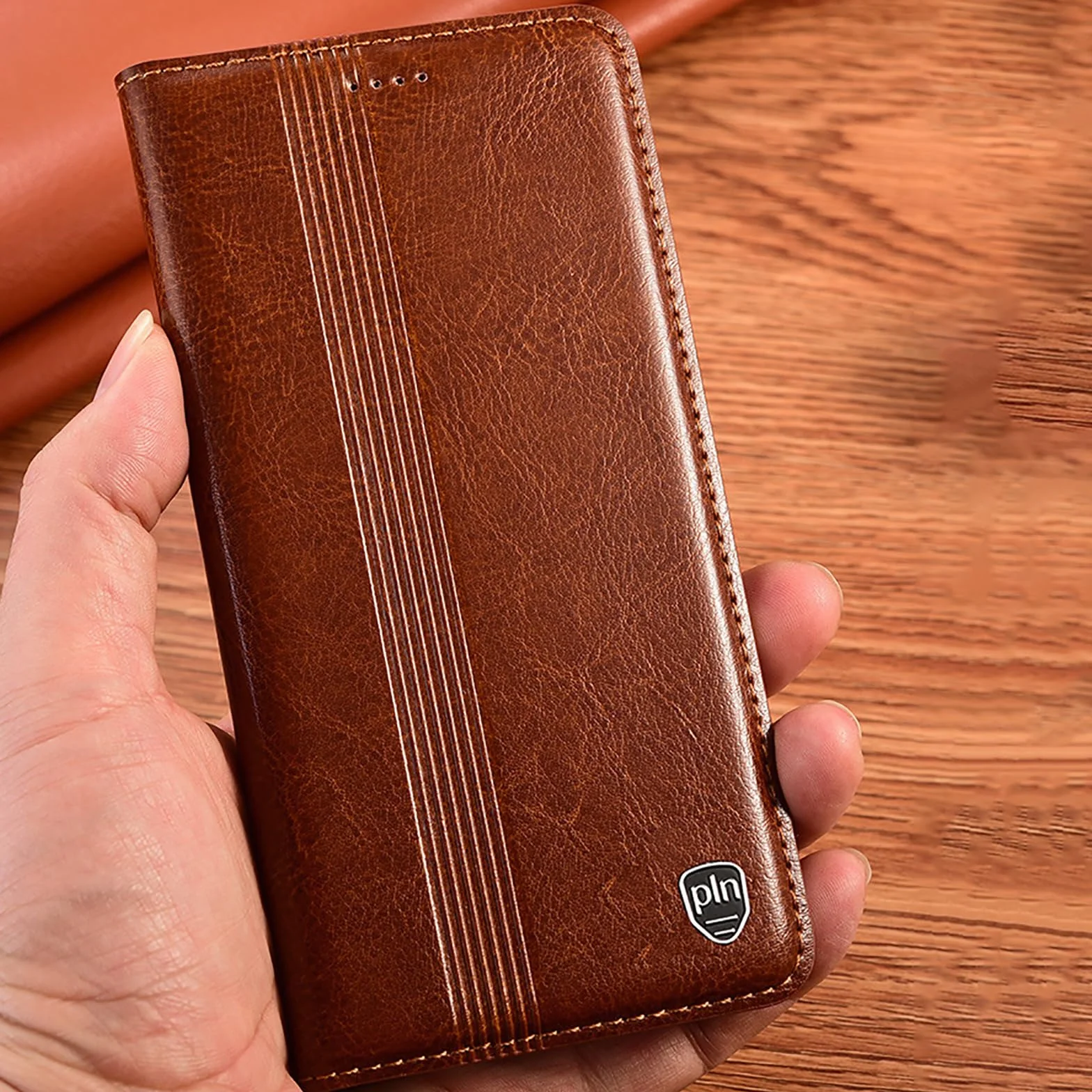 Etui z prawdziwej skóry do iPhone 17 PRO Max/17 Pro/17 Air/17, magnetyczne etui z klapką w stylu vintage biznesowe etui na telefon komórkowy, czerwony, 17 PRO