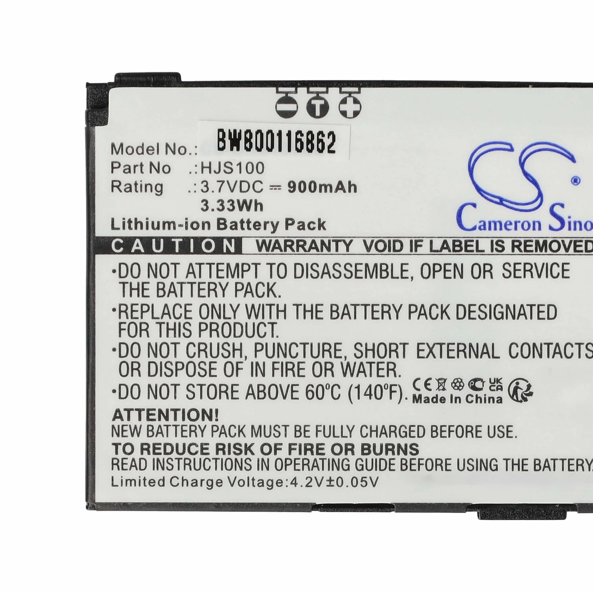 vhbw Zapasowa bateria kompatybilna z Becker HJS100, HJS-100, pilot mapy system nawigacji GPS nawigacji satelitarnej (900 mAh, 3,7 V, Li-Ion)
