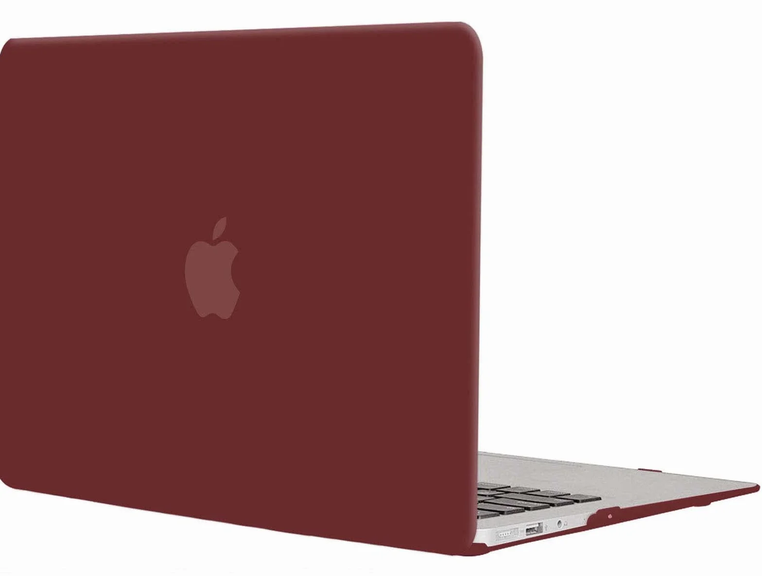 TECOOL Etui kompatybilne ze starym MacBook Air 13 cali 2010-2017 (A1466 1369), smukłe plastikowe ochronne z twardą skorupą, bordowy czerwony