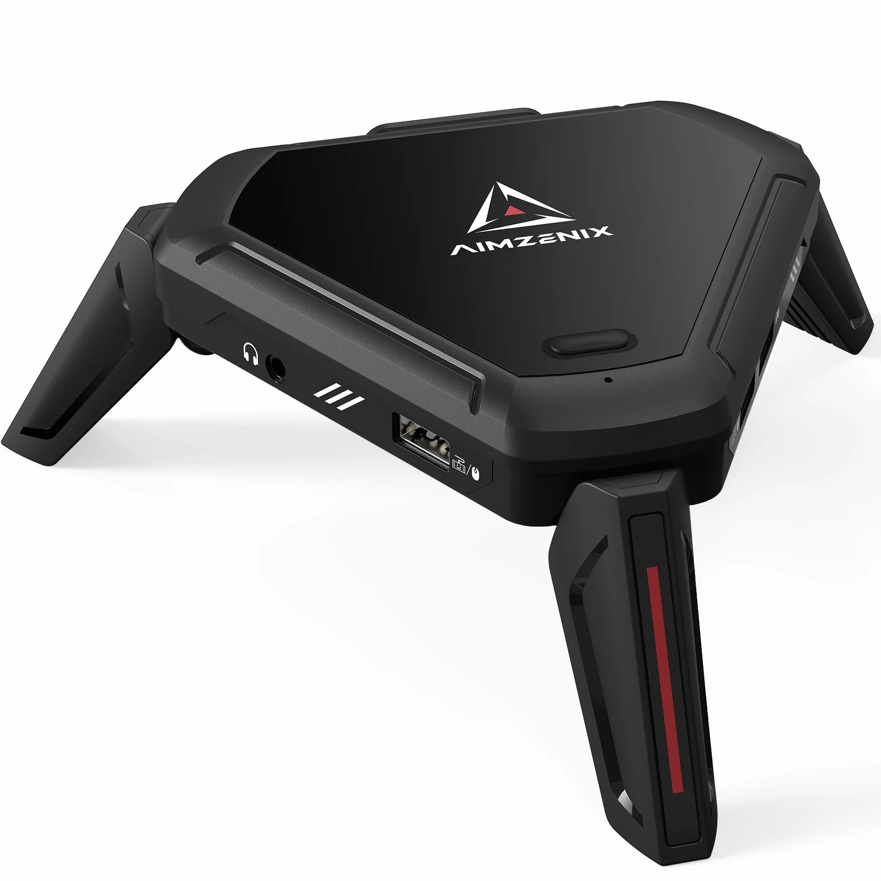 AIMZENIX Monster - Adapter emulatora do PS5, PS4, PS3, Xbox ONE, Xbox 360, Xbox Series X/S, Nintendo Switch, PC, kontroler gier wideo z portem sieciowym do PS5, z gniazdem audio 3,5 mm