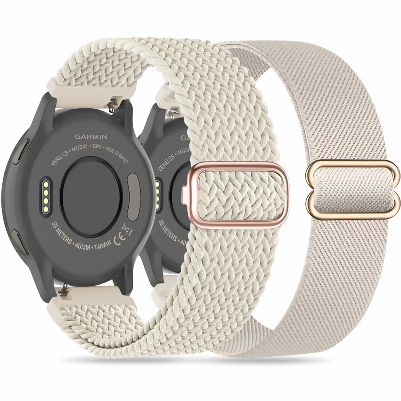 Elastyczny, nylonowy pasek do zegarka Garmin Vivoactive 4 Band/ Venu 2/ Venu 3, pleciony pasek typu loop, 22 mm, rozciągliwy, do Forerunner 945/265/255/255 Music, dla mężczyzn i kobiet