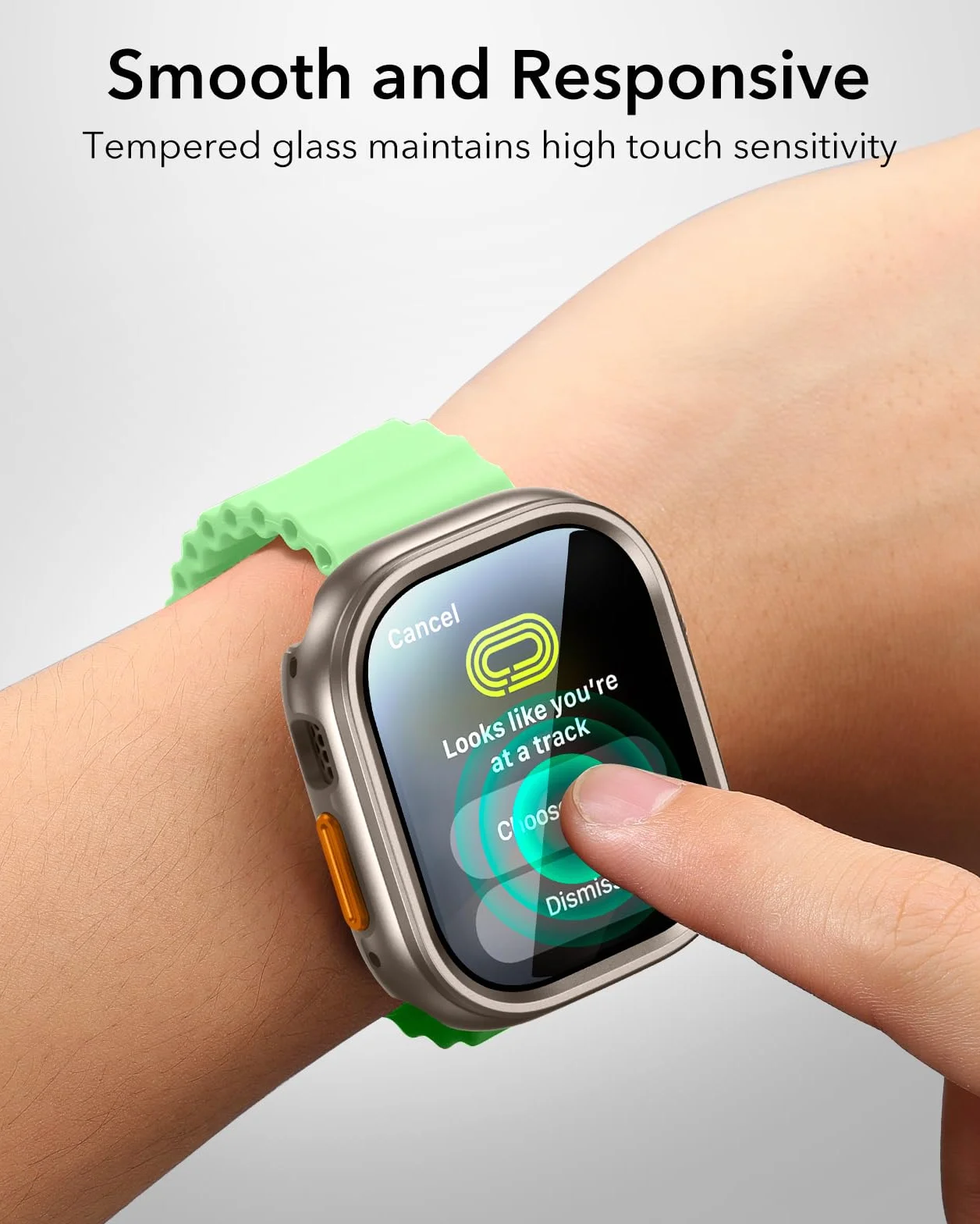 ESR Pokrowiec ochronny na Apple Watch Ultra 49 mm (2025/2024/2023/2022), ochrona wojskowa, stopoletni z 2 ochranicznikami ze szkła pancernego, pozostaje oryginalna