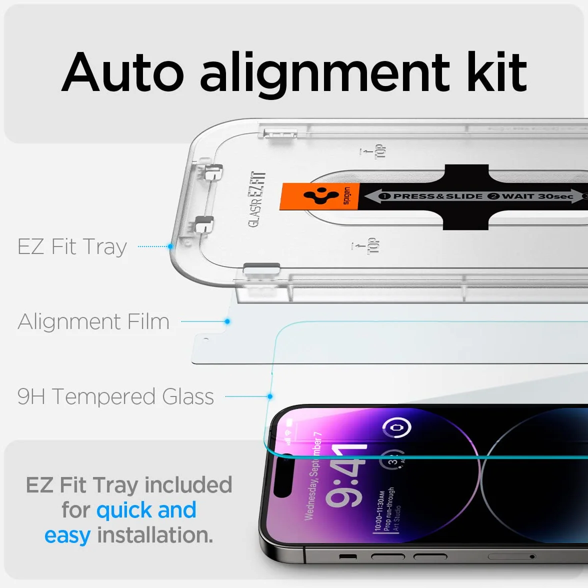 Spigen EZ Fit osłona ekranu ze szkła hartowanego do iPhone'a 14 Pro Max - 2 sztuki