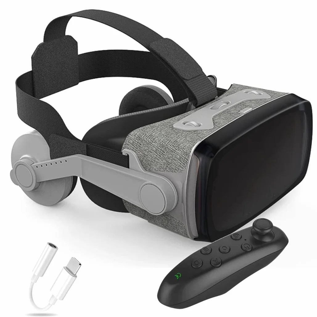 Okulary 3D, Virtual Reality, zestaw słuchawkowy, ochrona oczu, okulary VR do filmów 3D i gier, kontroler Bluetooth do iPhone 13 Pro Max/13 Pro/13/12/11, do Samsung Galaxy S21, Huawei, X. iaomi-Seria nie