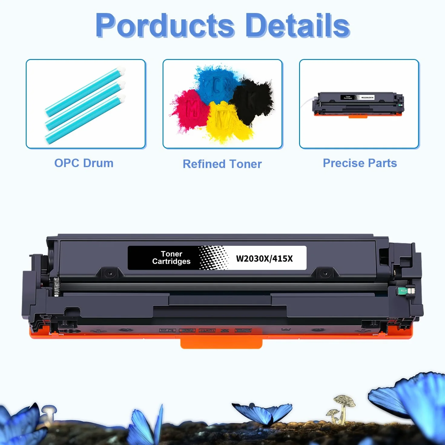 LOSMANN 415X Toner kompatybilny z HP 415X 415A W2030X W2030A toner zamiennik do HP Color Laserjet Pro MFP M479fdw M479fnw M479fnw M479fdn M479dw M454dn M454dw M479 M454 M4800 f (czarny) f