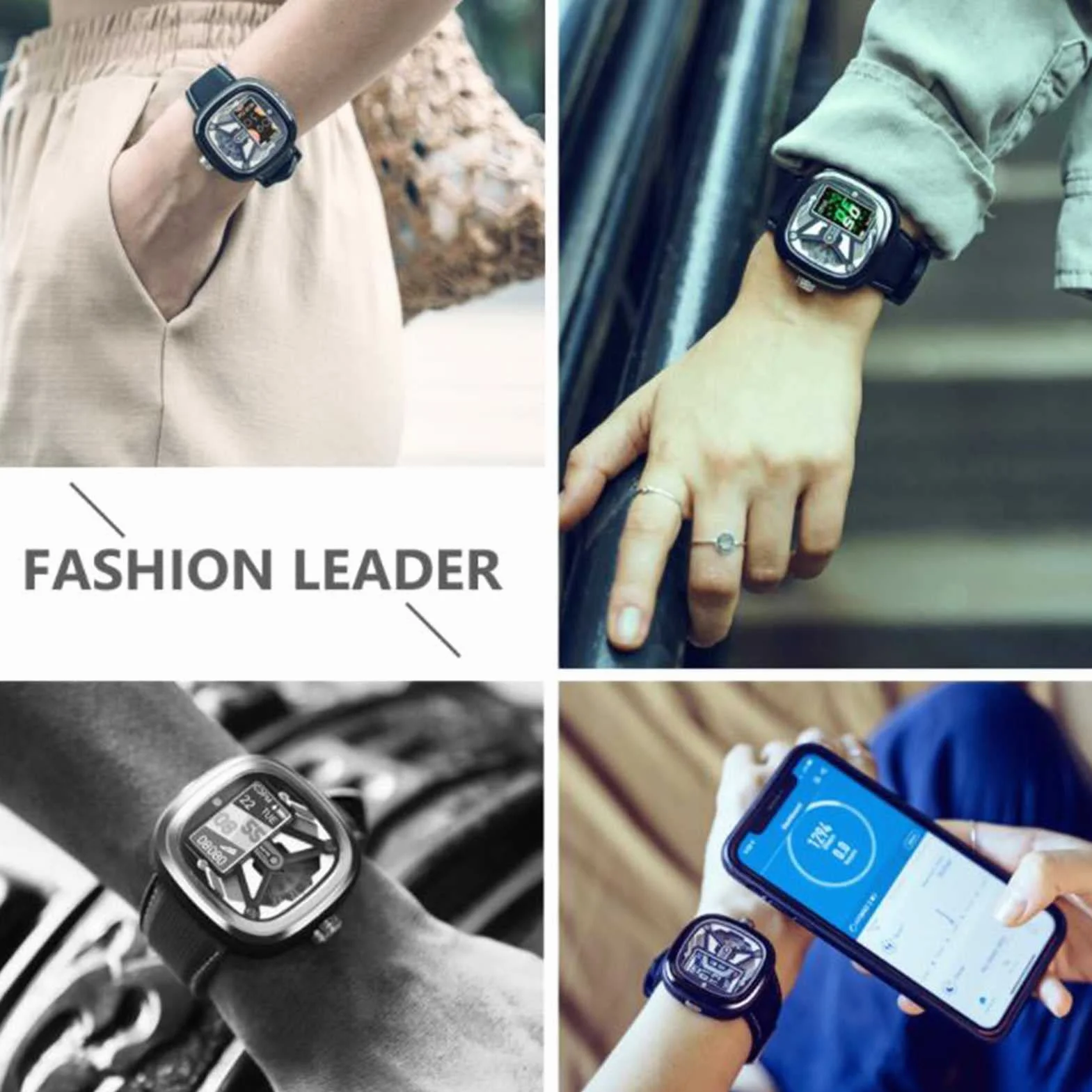 Inteligentny zegarek dla mężczyzn Zegarek na rękę z funkcją śledzenia snu Inteligentny zegar Sport Wodoodporny męski Smartwatch Wiadomość z przypomnieniem Monitorowanie snu Śledzenie aktywności