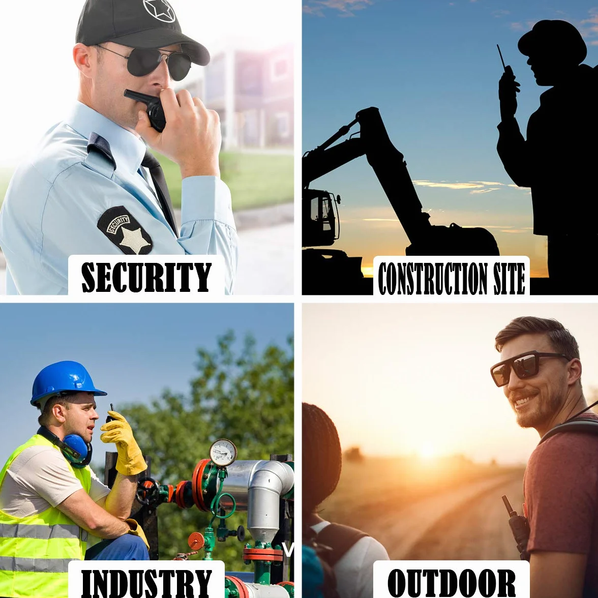 Retevis RT5R Walkie Talkie Professional, Dwuzakresowy Walkie Talkie Dalekiego Zasięgu z Ładowarką USB, Krótkofalówka 128 Kanałów VOX FM Radio Alarm Awaryjny Magazynu, Polowanie, Nagły (Czarny, 2 Szt)