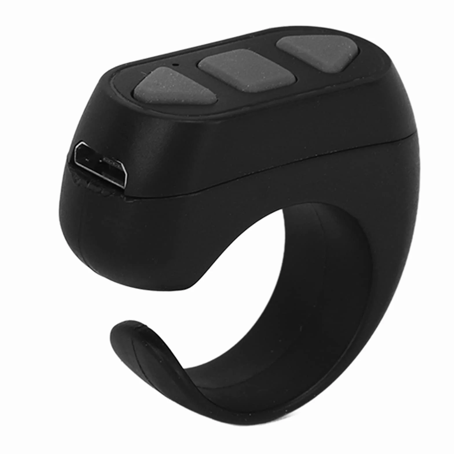 Pilot Zdalnego Sterowania Bluetooth Page Turner, Zdalny Kliker Pierścienia Przewijania dla App Kamera Zdalna Migawka Przycisk Selfie, z IOS, Androidem i Harmony OS (Czarny)