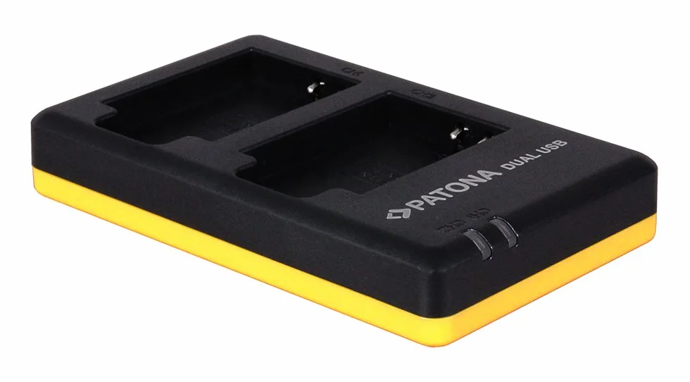 PATONA Dual Ładowarka USB do Nikon EN-EL12, ładuje 2 akumulatory naraz | Kompaktowa ładowarka podróżna do Coolpix A1000 A900 AW130 AW100 P340 P310 S6300 S8000 S9100 S9700 S9900 S1200pj