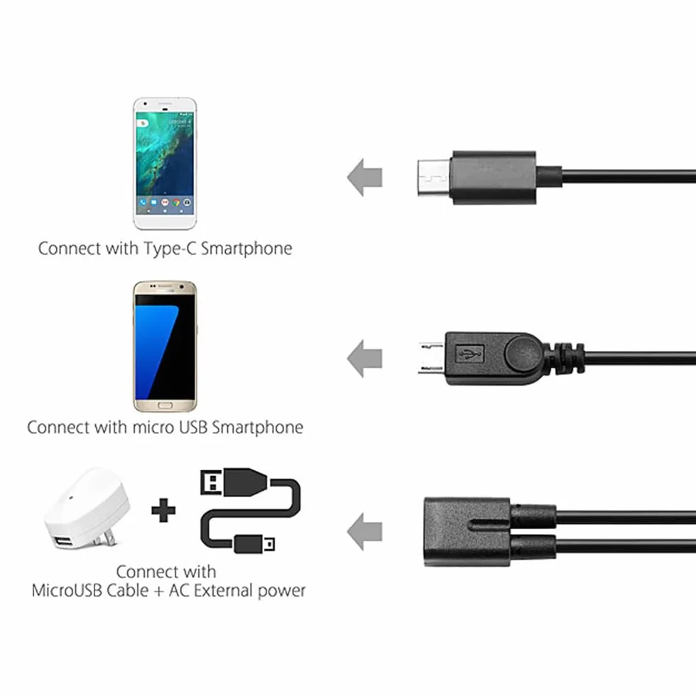 Adapter USB-C na MicroUSB, 2-portowy, AWG 28, czarny Micro USB żeński na USB-C typ C USB 3.1 Micro USB męski rozdzielacz przedłużający kabel do ładowania