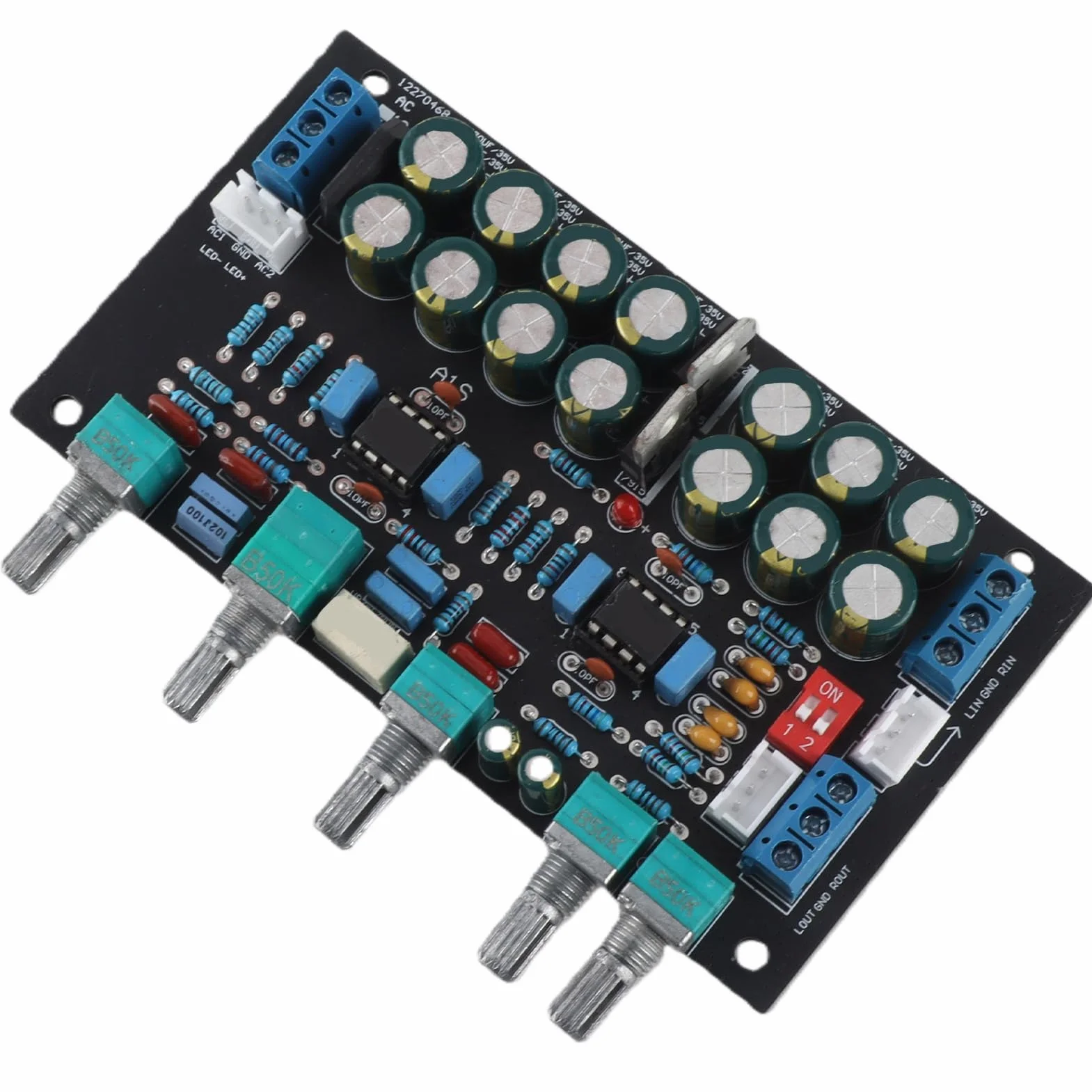 Przedwzmacniacz klasy A HiFi, płyta przedwzmacniacza dźwięku, płyta sterująca, płyta A3 Tone-Board, 4 przyciski, płyta dźwiękowa, komponenty cyfrowego modułu do usuwania dźwięku