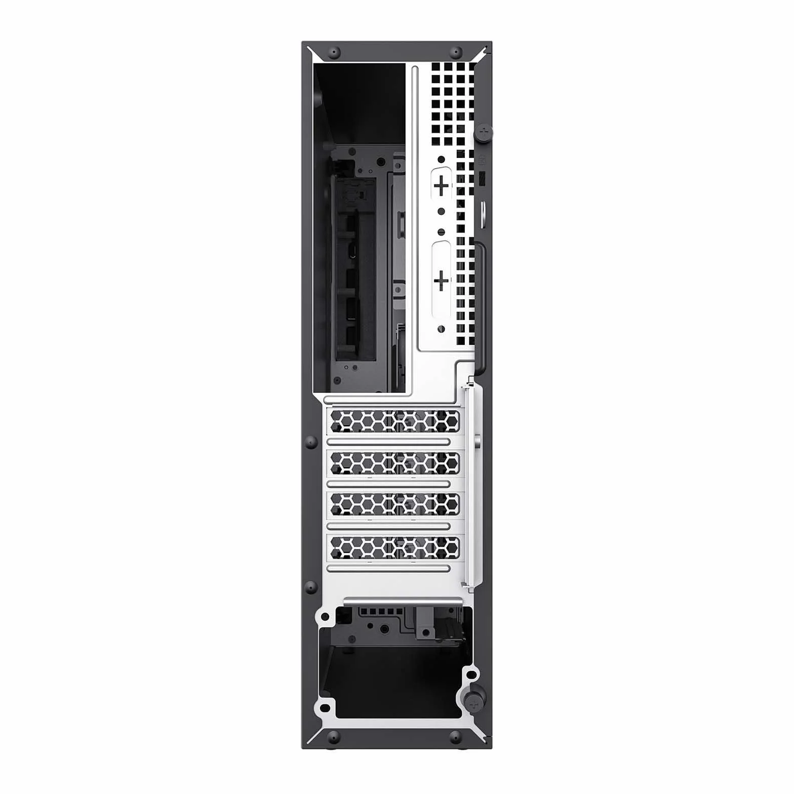 Akyga Obudowa Komputerowa SFF AK-302-01BL do Media Center Mini PC Micro ATX Mini ITX, USB-C + 2X USB 3.0 + USB 2.0, CTIA, Kensington, czarna, bez PSU